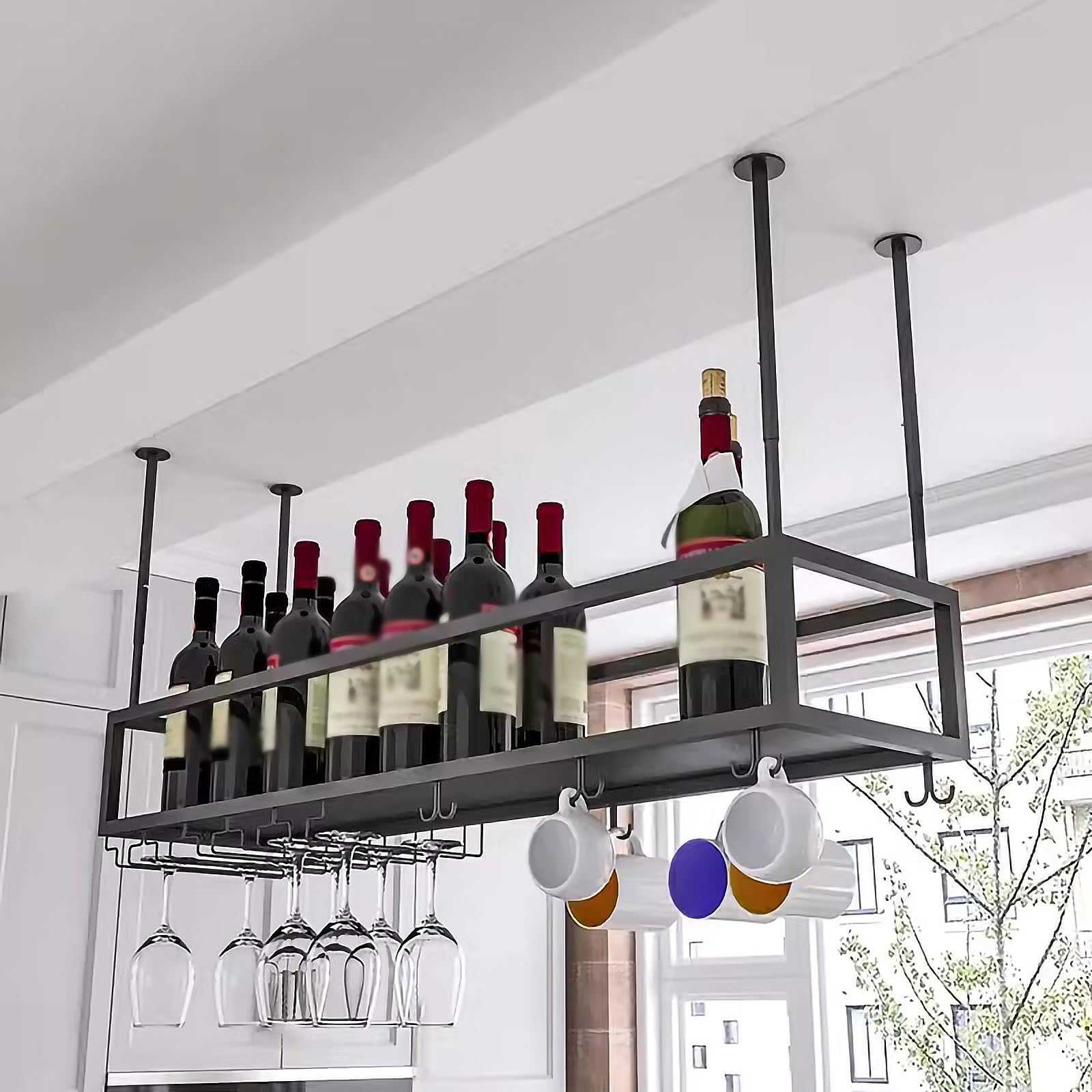 Casier à vin réglable pour libérer l'espace des comptoirs de bar