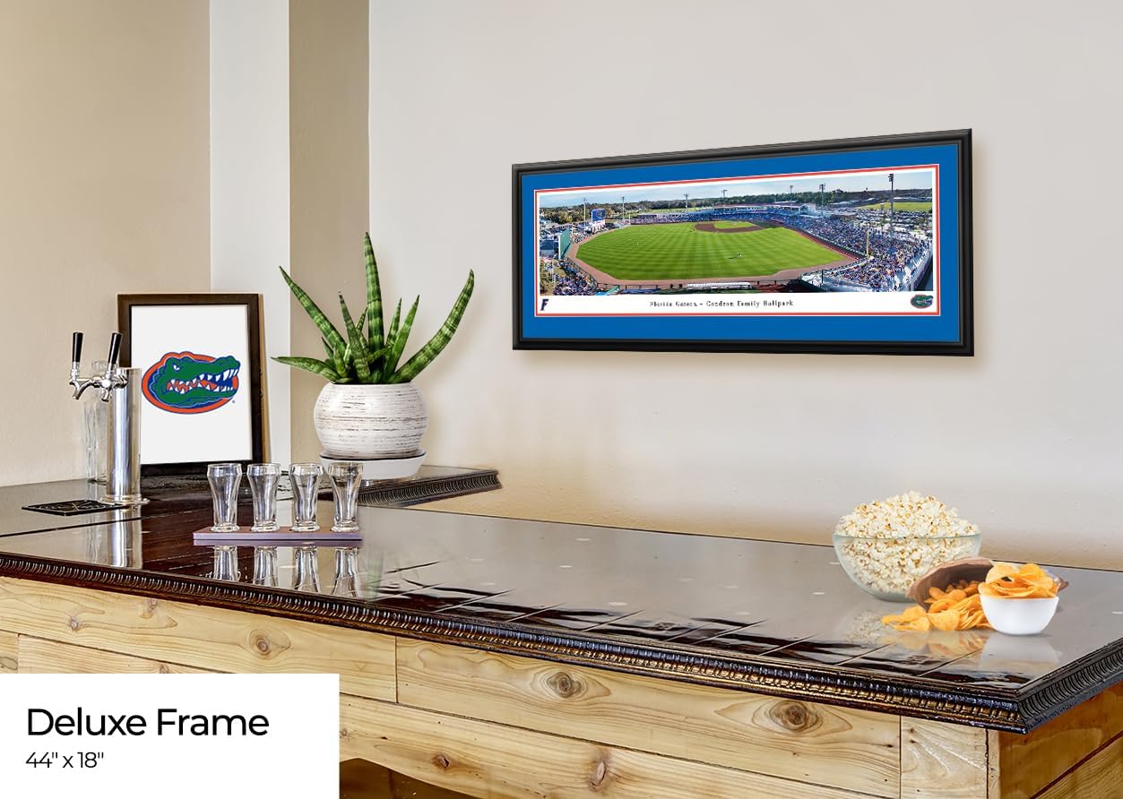 Florida Gators Baseball - Double Mat, Deluxe Framed Print by Blakeway Panoramas