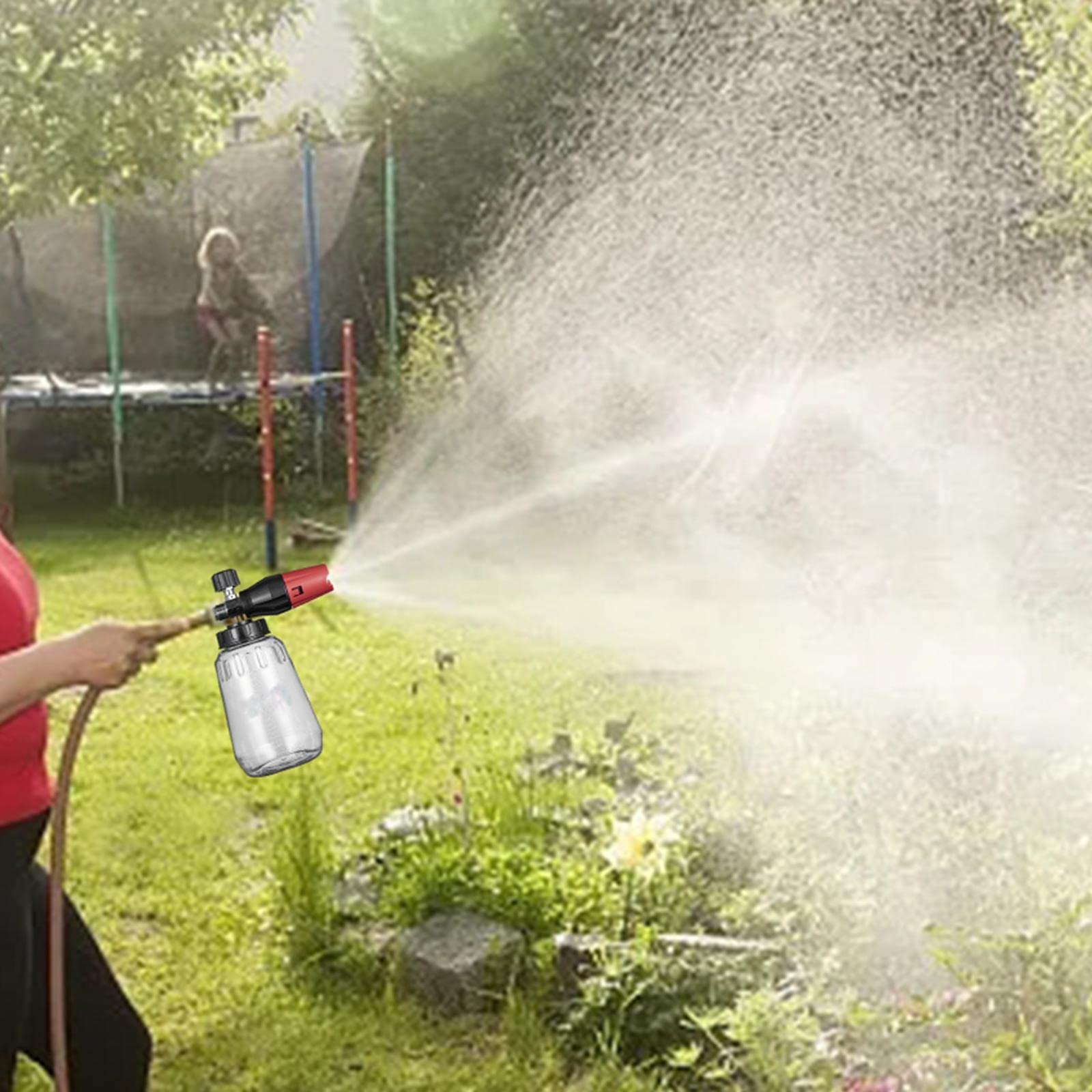 Foaming Sprayer Bottiglia Lancia Schiuma Regolabile Pistola Getto Pompa Lavaggio Pressione Materiale Plastica Acciaio Inox Funzionalità Regolabile