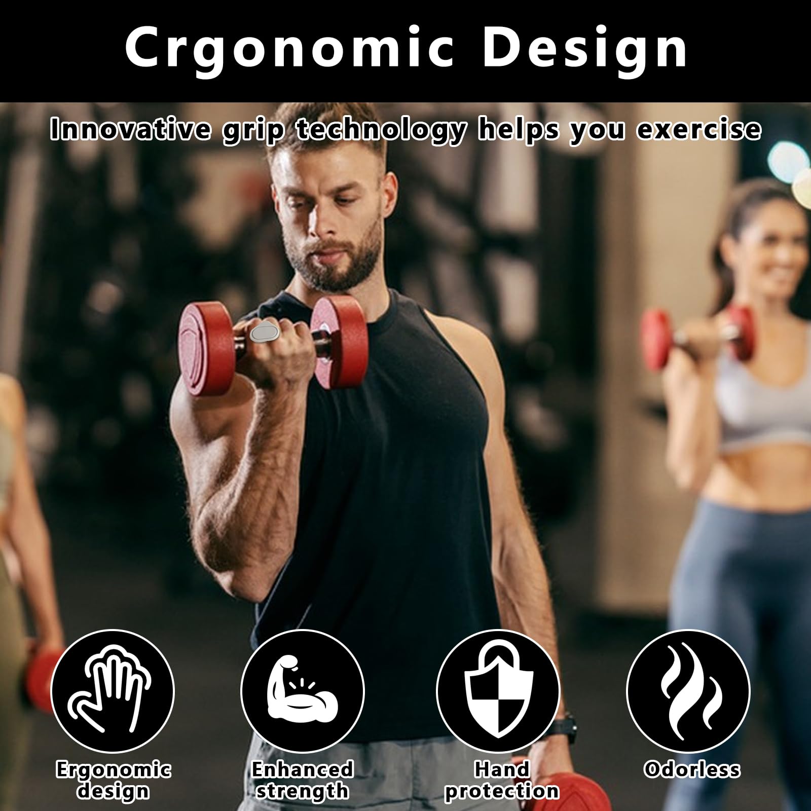 2 Pares de Fitness Grip Pads para Crosstraining y Entrenamiento, Calleras de Agarre para Entrenamiento de Fuerza, Agarres de Gimnasio Antideslizantes para Gimnasia, Hombres y Mujeres + 2 cajas