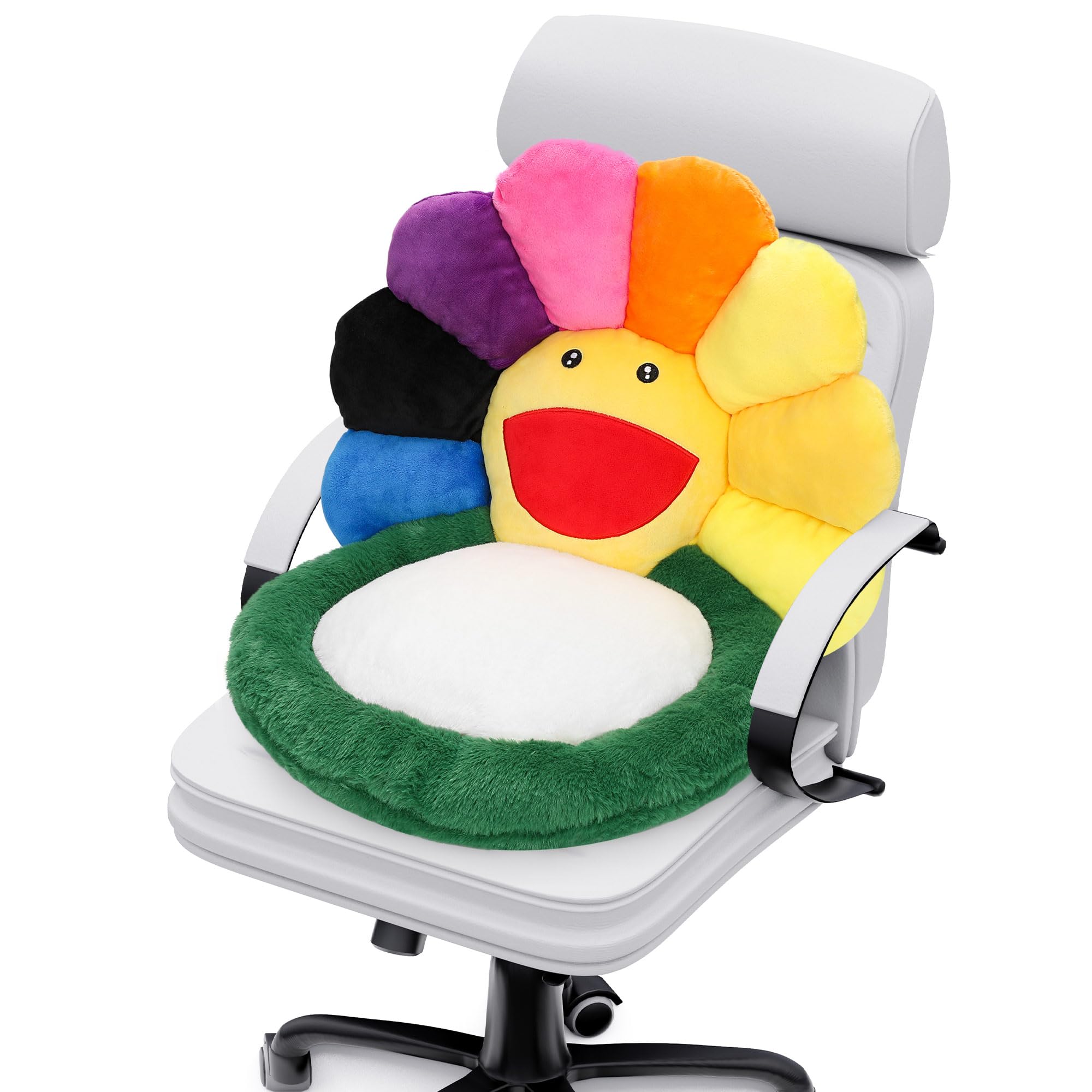 Flower Seat Cushion Plush Pillow- Comfy Kawaii Gaming Chair Cushions Lazy Sofa Office Floor Pillow for Home Bedroom Docoration