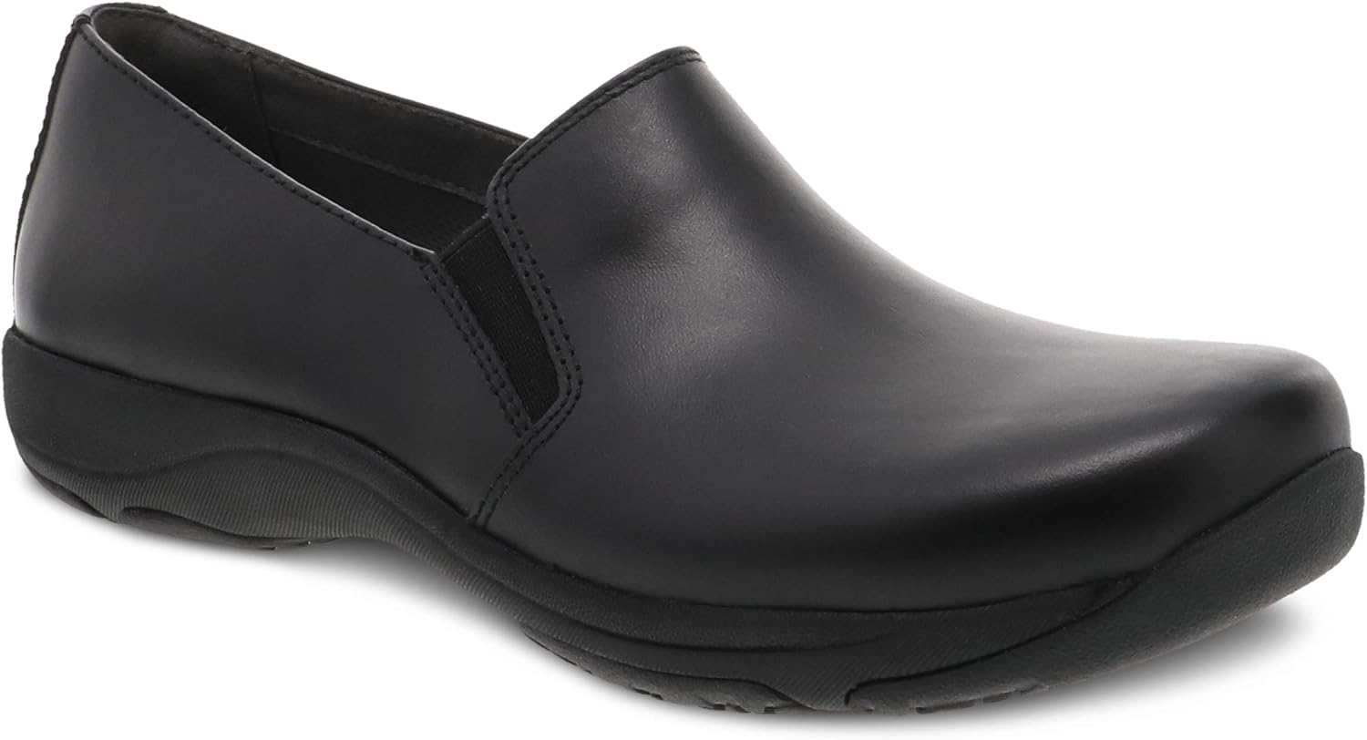 Dansko Women's Nora Black Leather Slip On Comfort Shoe 6.5-7 M US