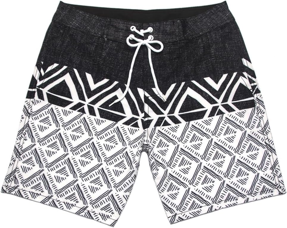 HBJWOV Men's Surf Beach Pants Elastic Shorts Flower Holiday Travel Casual Beach Pants
