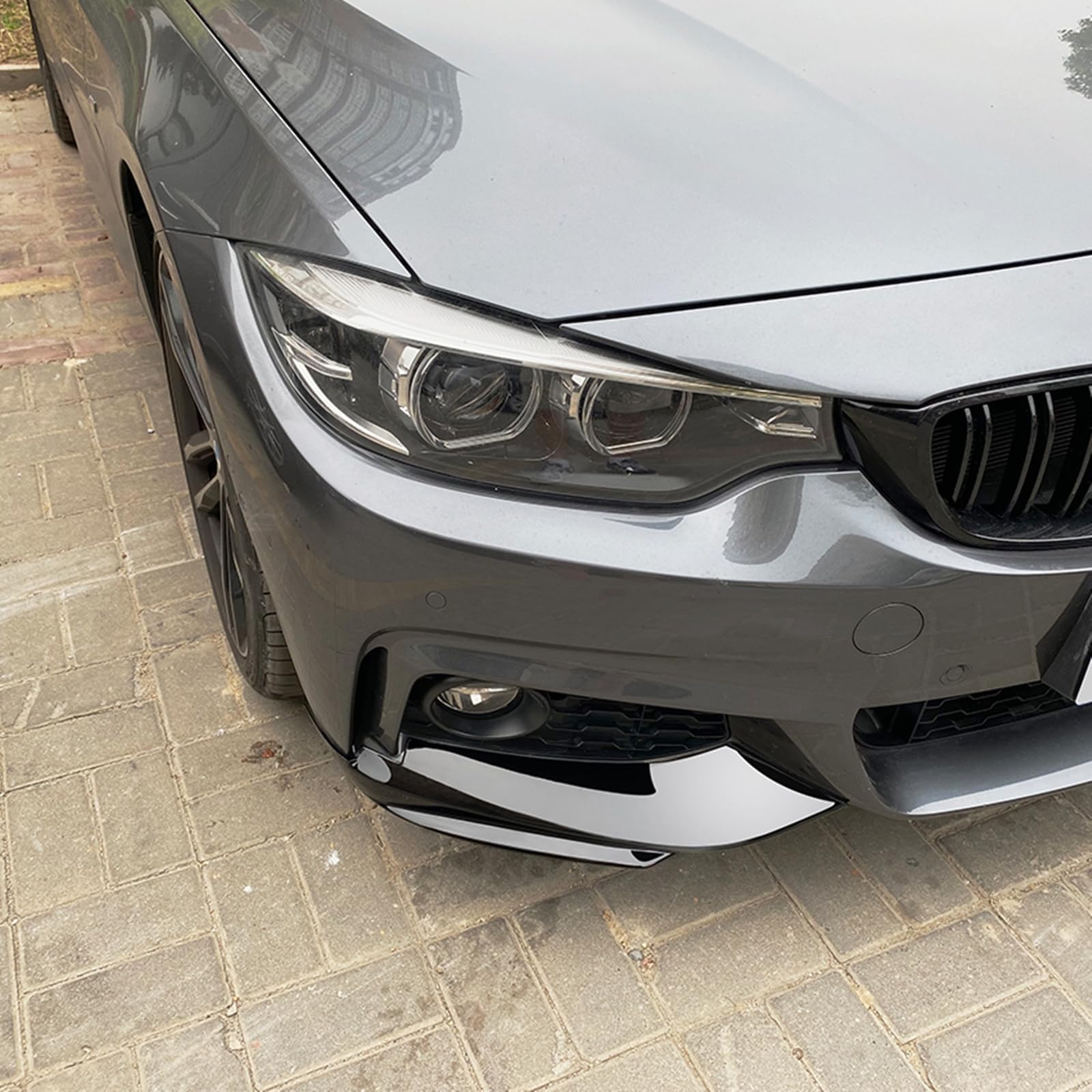 Auto Spoiler Frontali per BMW Serie 4 F32 F33 F36 M-Tech 2014-2020,Paraurti Anteriore Splitter Spoiler Lama Labbro Paraurti Anteriore