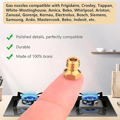 Miniatura 5 de STPCTOU Kit de conversión de orificio de horno de estufa de gas natural de propano Lp, piezas de repuesto de boquilla de quemador de chorro de gas