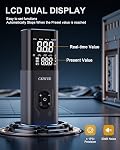 Gonfleur de pneus Portable Air Compresseur, 180PSI Air Compresseur pour voiture, 6X Plus vite Air Pompe avec jauge de pression numérique, pompe à pneus avec inflation en double mode pour voiture, moto, vélo et ballon