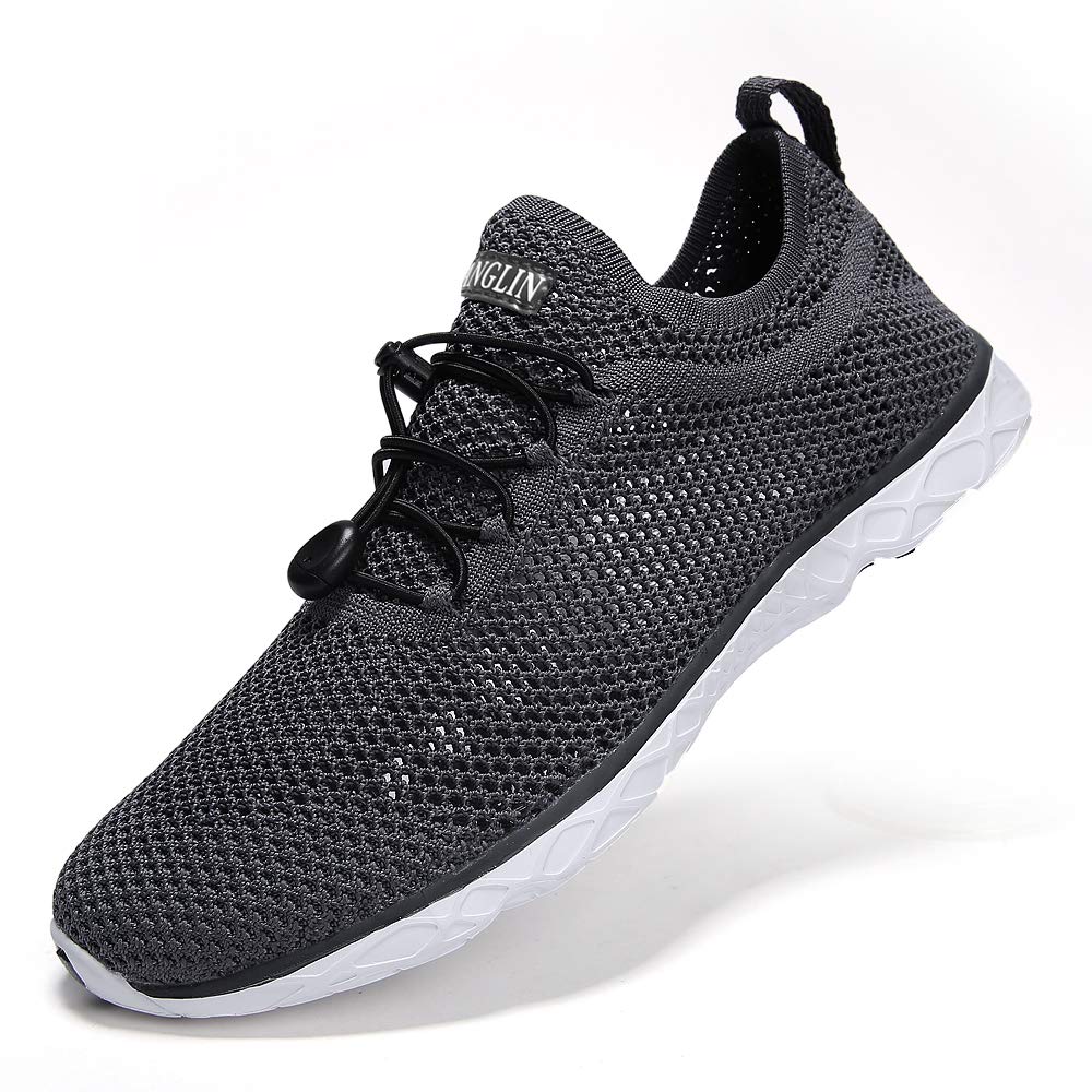 Zhuanglin Women's Quick Drying Aqua Water Shoes Dark Grey 7