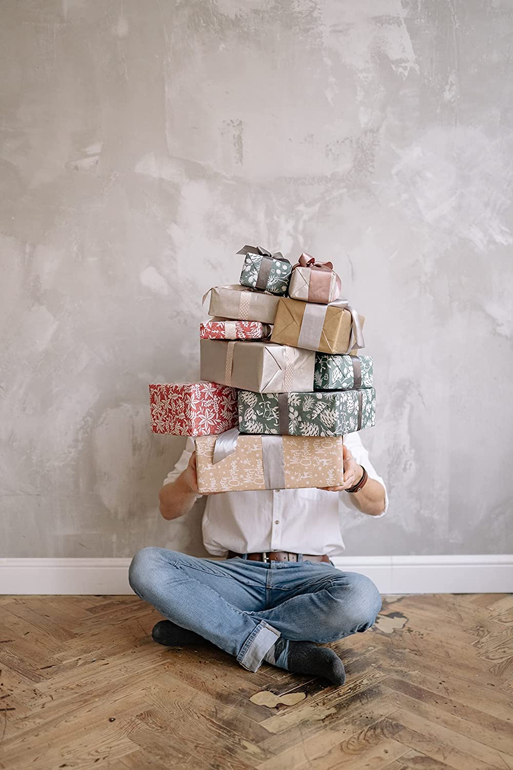 TONIFUL Satijnen lint, wit, 2,5 cm x 22,7 m, solide zijden linten voor geschenkverpakkingen, knutselen, boeketten, Valentijnsdag, Kerstmis, cadeauverpakking, feest, bruiloftsdecoratie