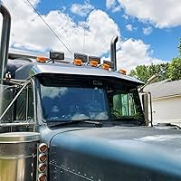 Vista 5 de ECOTRIC 30 piezas 31 luces LED anaranjadas impermeables para cabina de camión, luces de techo superiores para camiones compatibles