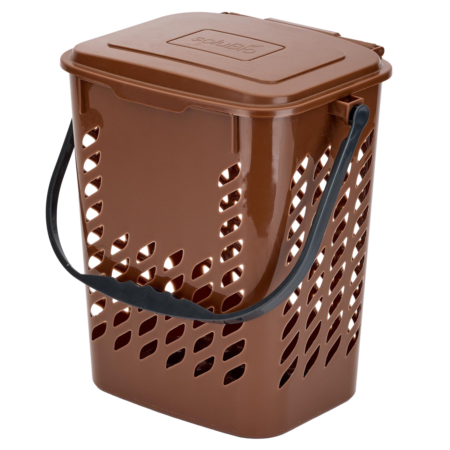 Bac à Compost / Poubelle 10L Avec Couvercle - Compact Pour Cuisine, Salle De Bain, Dortoir