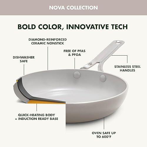 Miniatura 4 de GreenPan Nova - Sartén de 8 pulgadas, Oprah's Favorite Things 2024, utensilios de cocina antiadherentes de cerámica, sin PFAS, sin toxinas, apto