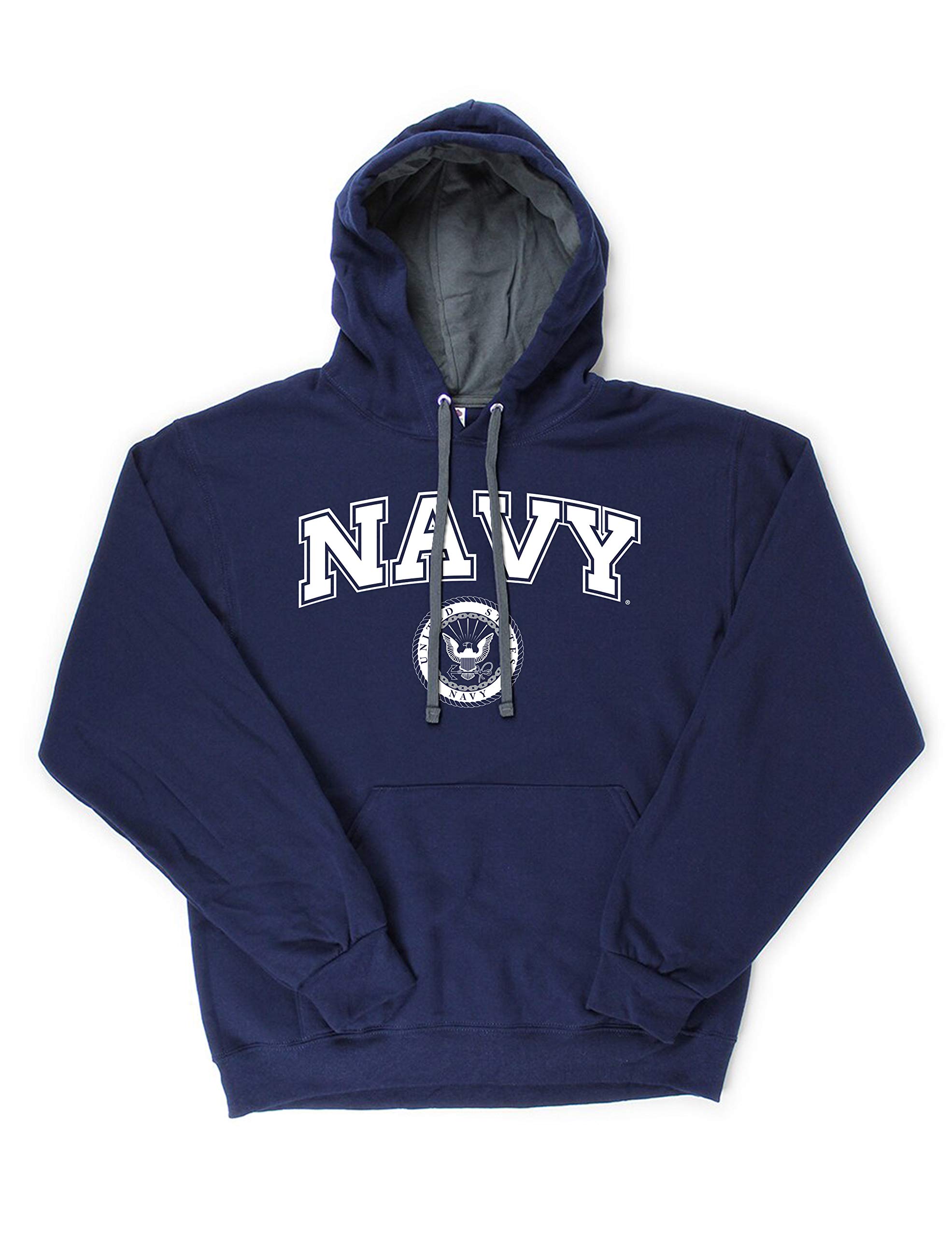 B Wear SportswearNavy Seal Logo United States of America Graphic Long Sleeve Hooded Sweatshirt