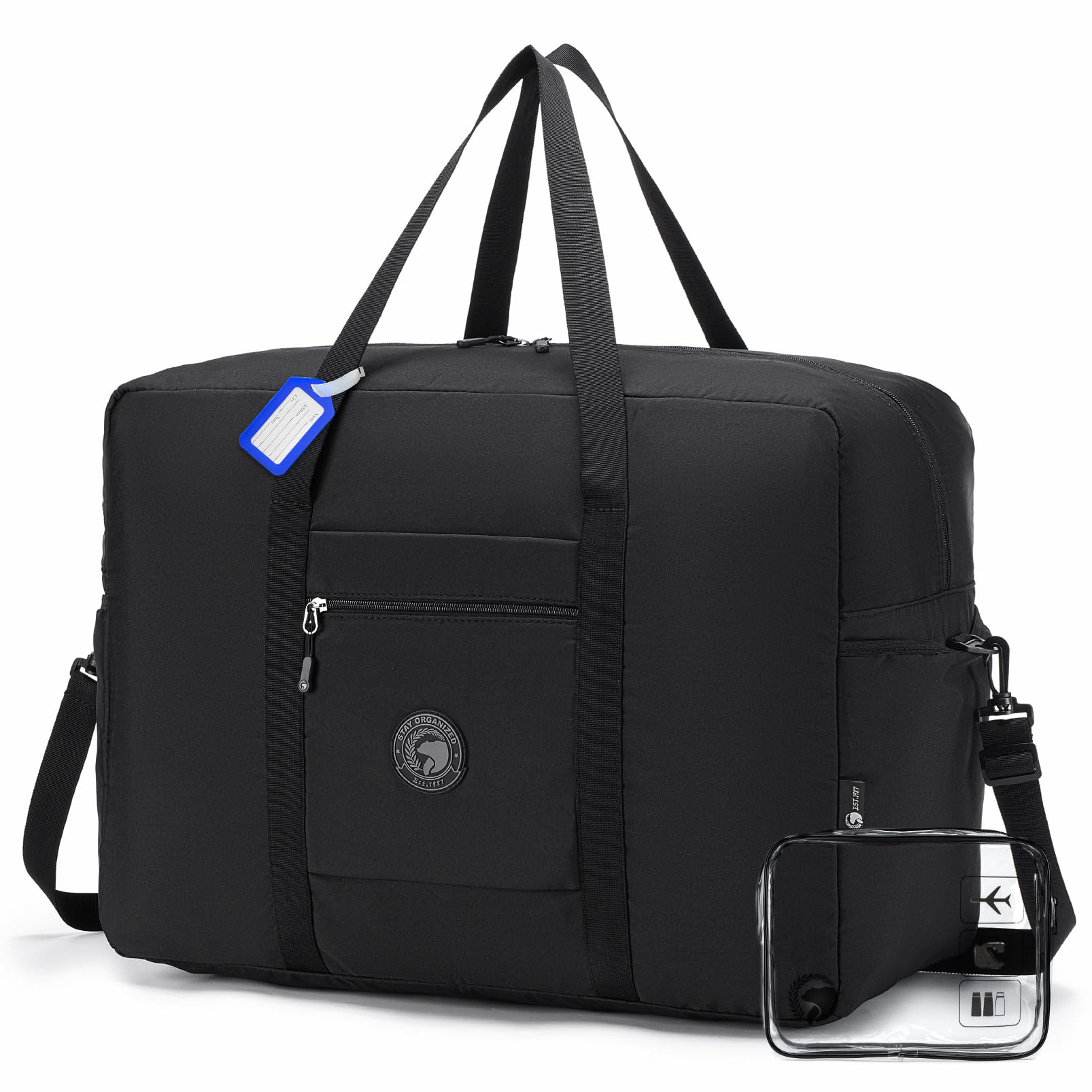 COSCOOA Lightweight Ryanair Approved Carry on Luggage Bag 55x40x20 cm Personal Item Bag for Airlines,45L Foldable Travel Duffel Bag for Women Men,