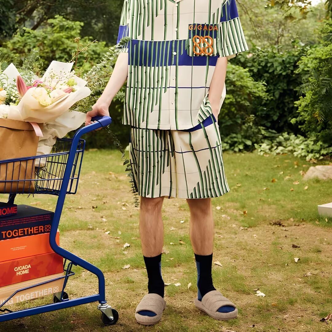 KuaiLu Slippers For Men Cotton-blend Fabric Warm Slide Slipper Comfy Arch Support Indoor Outdoor House Slippers Shoes Comfortable Slip on Lightweight Thick Cushion Mens Scuff Slippers - Image 2