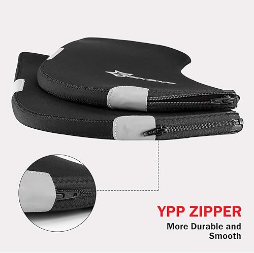 Miniatura 5 de ROCKBROS Manoplas para manillar de bicicleta, cubierta térmica de invierno, para ciclismo, cálido, resistente al viento, para clima frío, para MTB