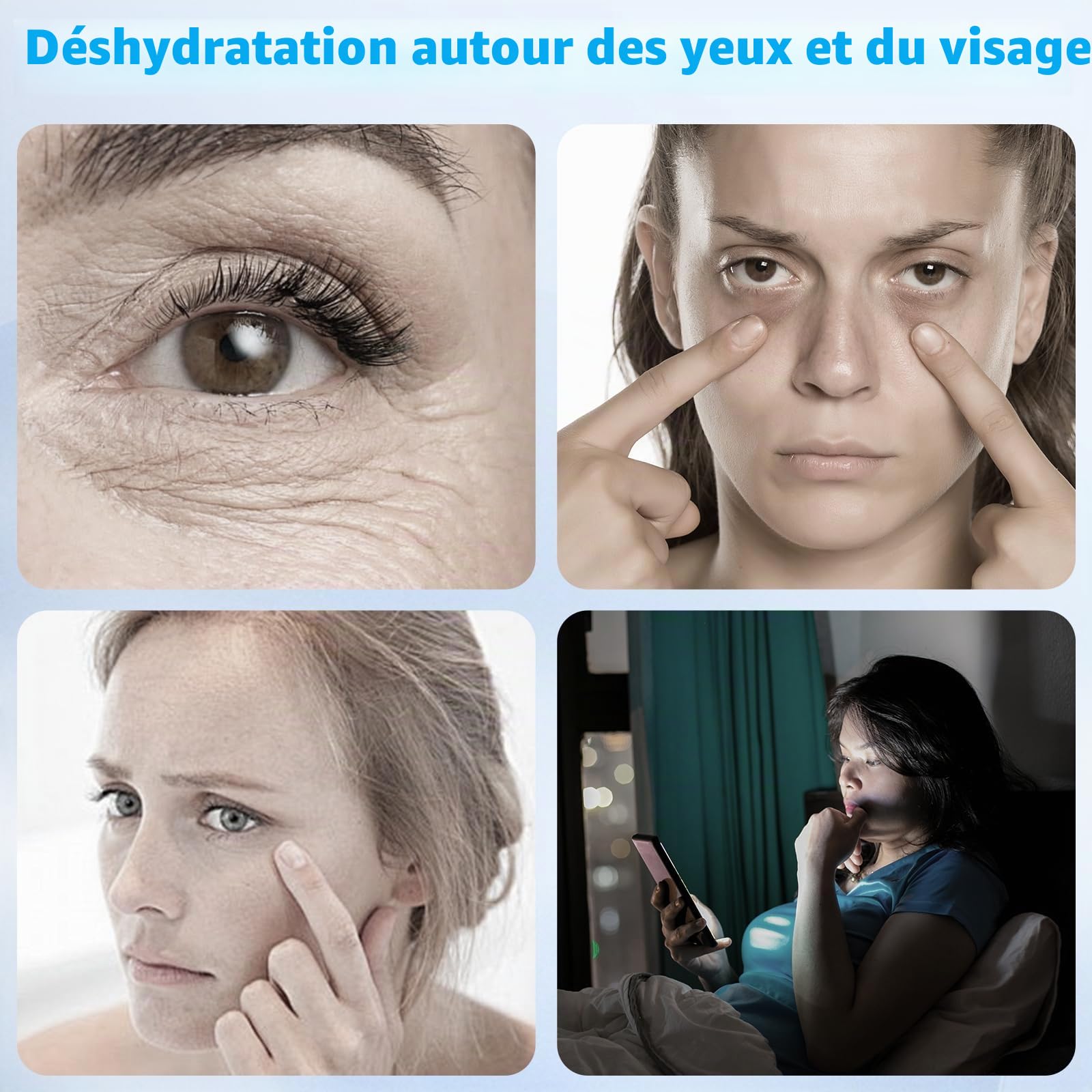 Vaporisateur à vapeur pour les yeux secs, nano-brume chauffante avec modes de compression chaude et froide, machine de thérapie à la vapeur portable pour soulager les yeux du visage pour hydrater et
