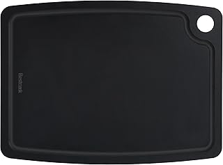 Cutting Board for Kitchen, Wood Fiber Composite Cutting Board with Juice Groove and Non-slip Feet, Dishwasher Safe, Knife-Friendly Chopping Board for Meat, Bread, Fruit, 14.6”x10.8”, Black