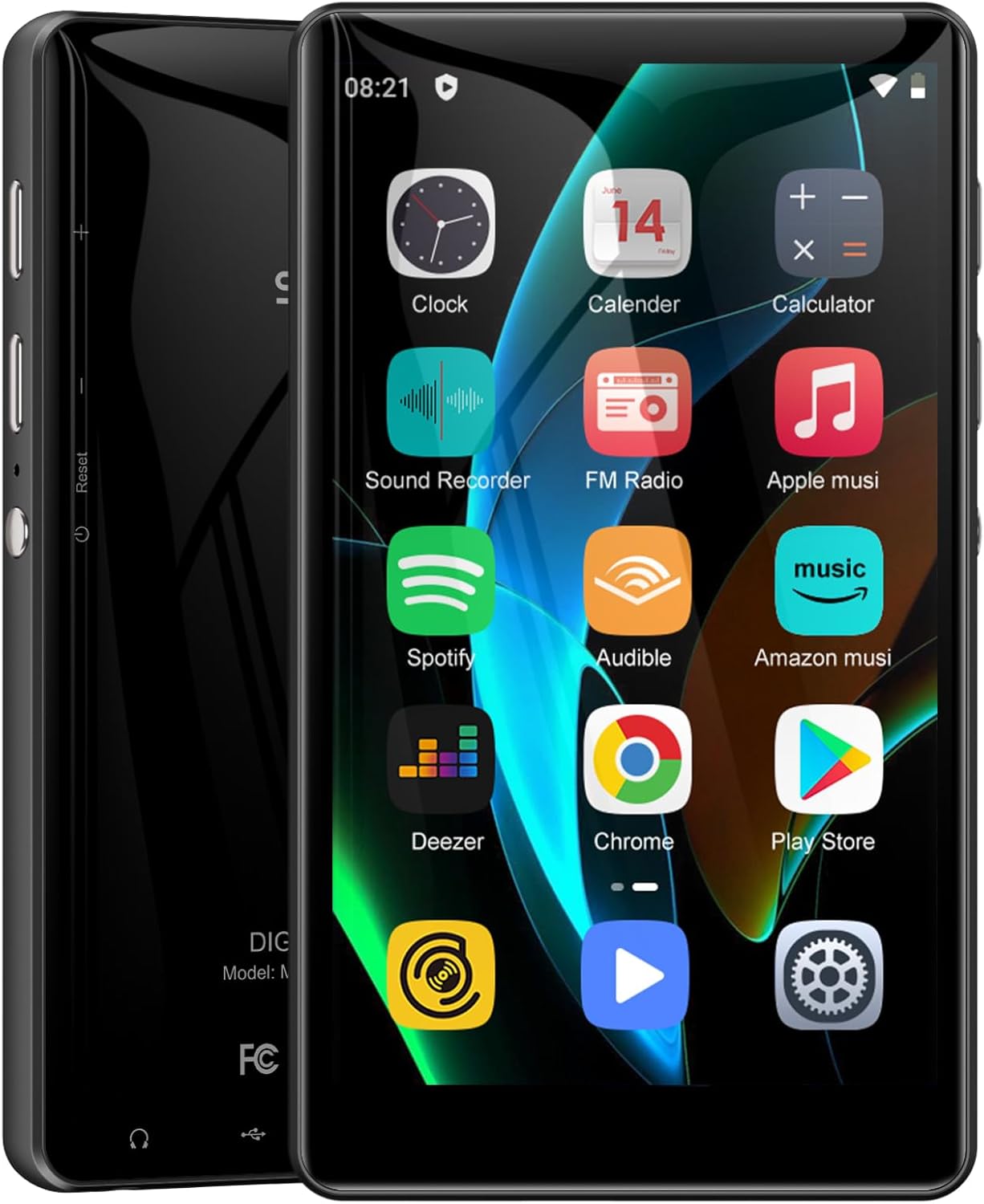 SWOFY 80GB MP3 Player with Bluetooth and WiFi - M503Pro Music Player with Spotify,Pandora,Amazon Music, 4.0-inch Touch Screen Android MP4 MP3 Player for Kids with Libby,Audible,Spotify Kids,FM Radio