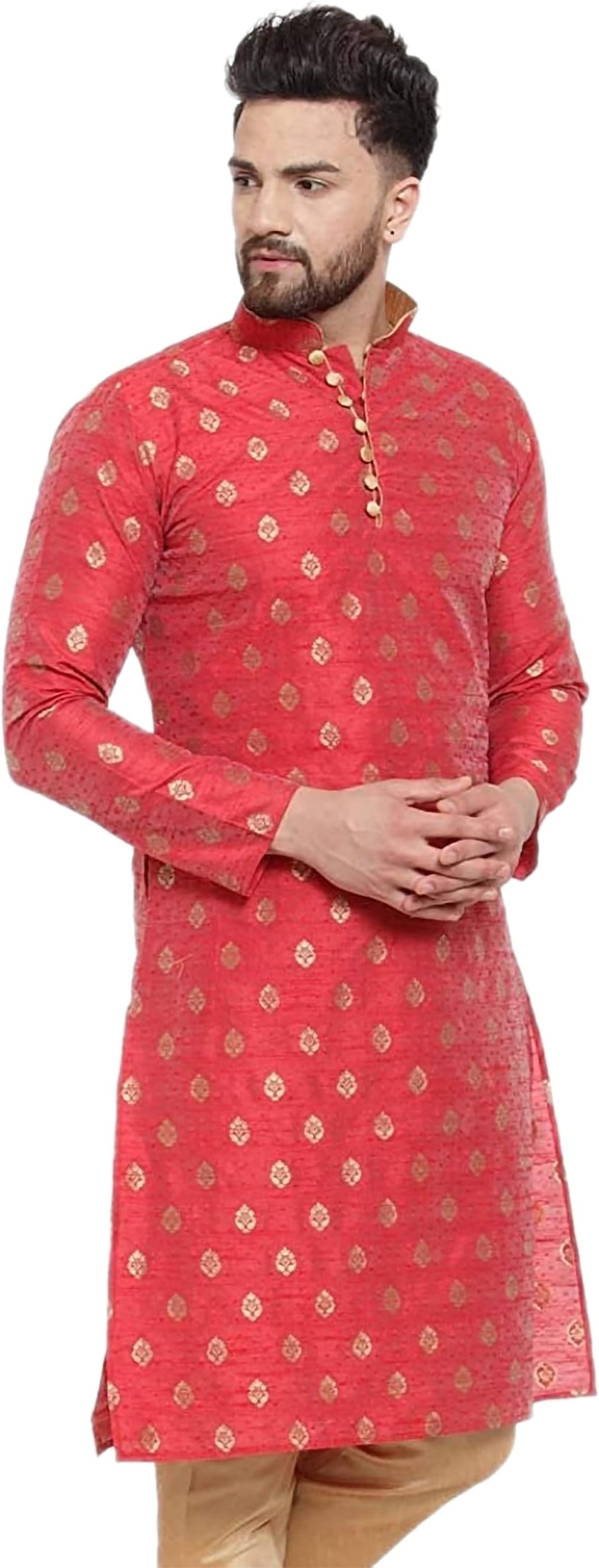 GenericMens Kurta Set Cotton Kurta Pajama Dress Festivals Season Party Dress Suit 2-Piece Set By WAKAR MANSURI SHOP