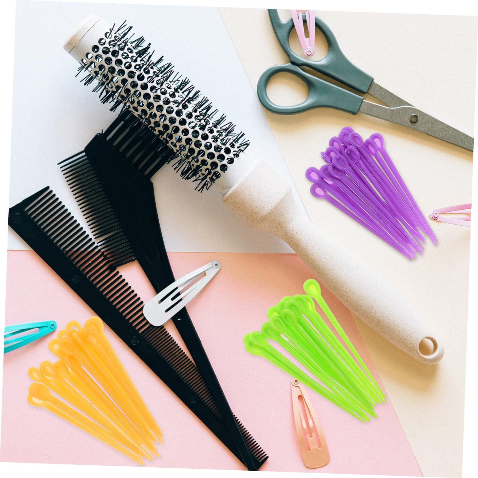 FRCOLOR 3sets Hair Kit Set Perm Perming Clips Styling Accessories 2packs*3 Random Color