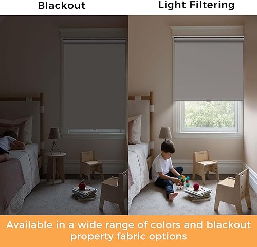 Miniatura 6 de Persianas enrollables opacas sin cordón para oscurecer la habitación, con sistema de resorte, protección UV, persianas de puerta, para hogar y