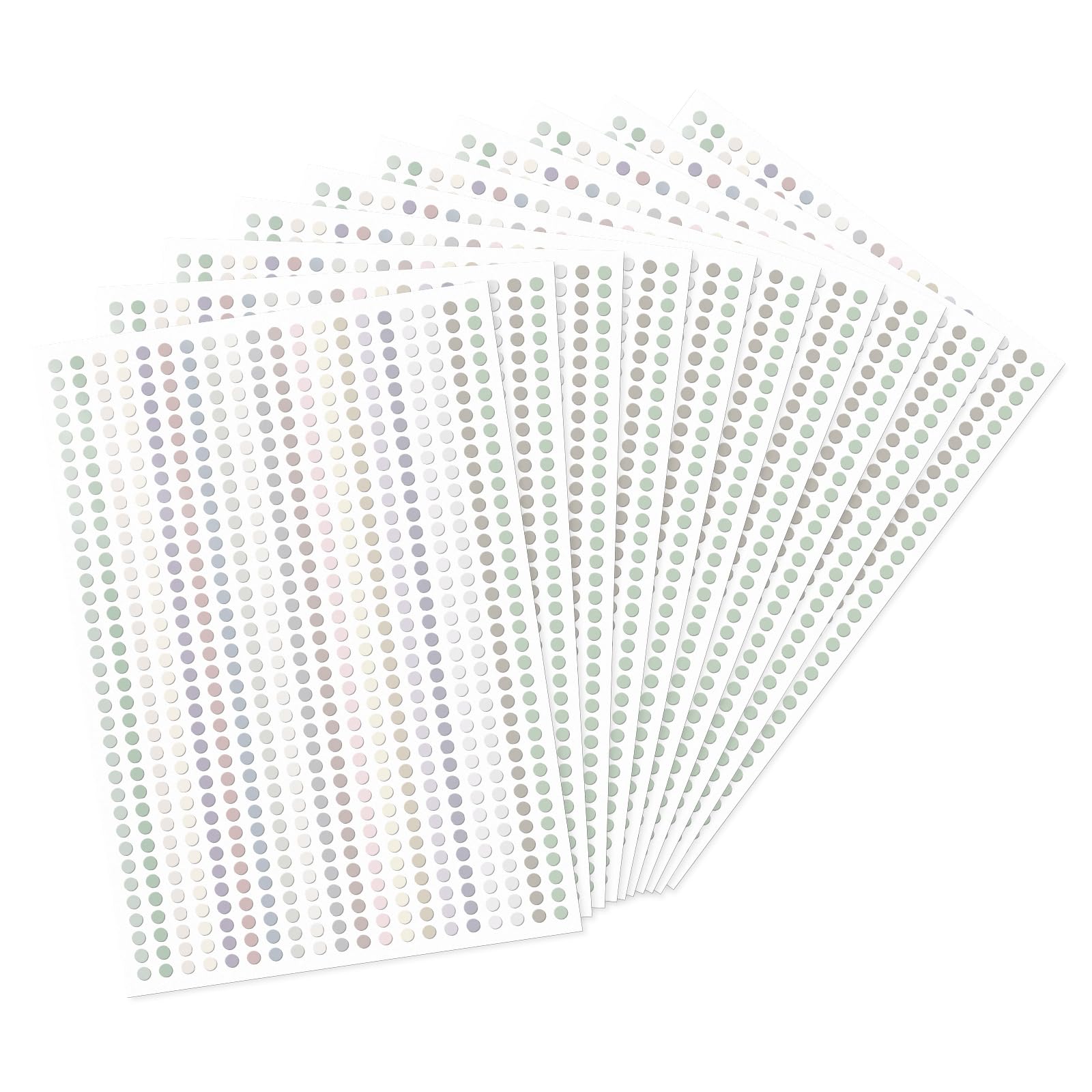 Meitaat 7000 PCS Small Dot Stickers 6.3mm, Mini Round Colour Coding Labels Waterproof Vinyl Tiny Circle Dots Removable for Planner Classroom Office Car Boot Sale, Morandi Gradient