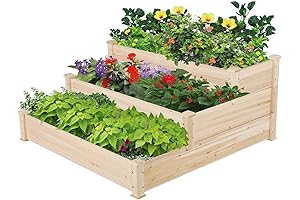 Yaheetech Tiered Elevated Planter for Outdoor Gardening