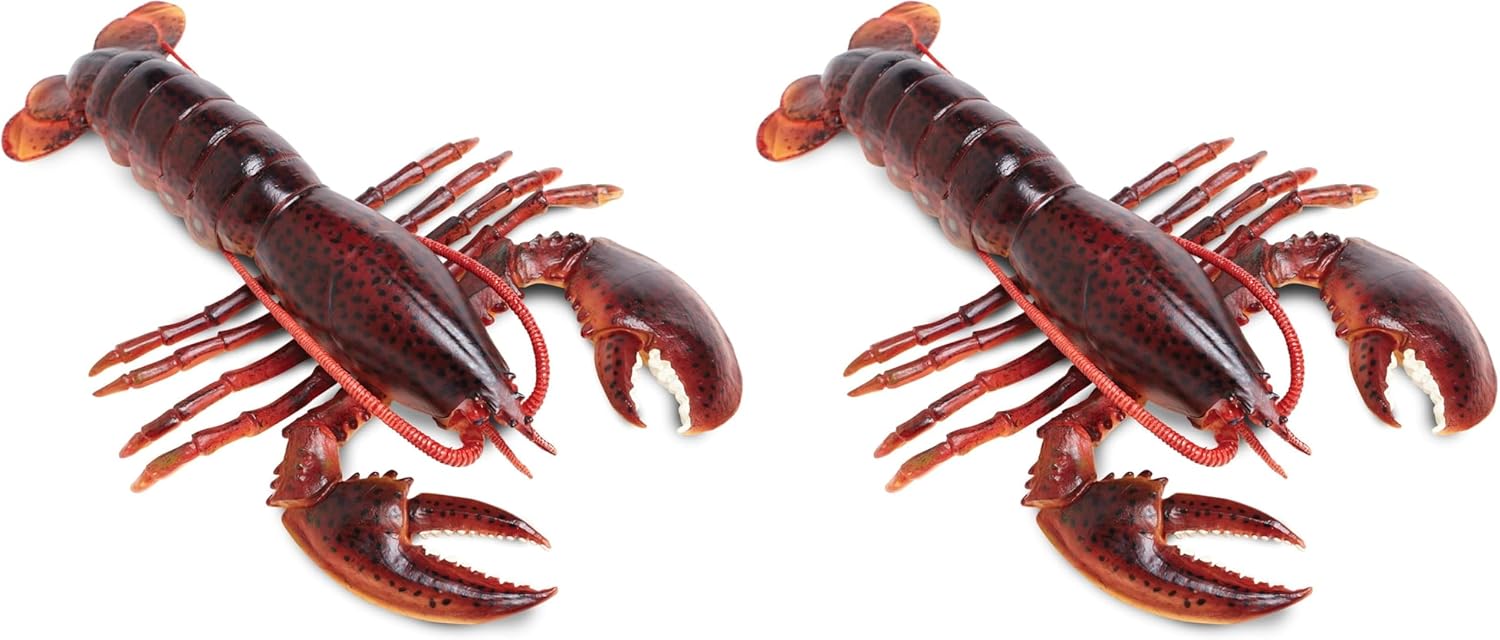 Safari Ltd. Maine Lobster Figurine - Realistic 8" Crustacean Figure - Educational Toy for Boys, Girls, and Kids Ages 3+