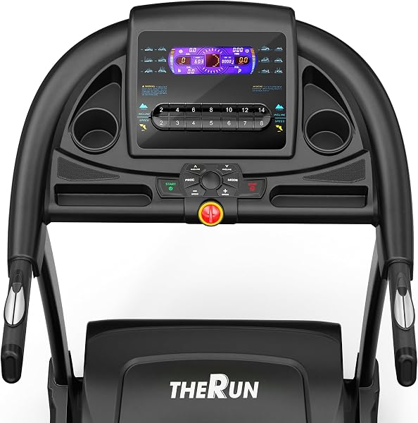 THERUN Incline Treadmill, Treadmills for Running and Walking, 300 lbs Weight Capacity Folding Treadmill with 0-15% Auto Incline, Wide Belt, 3.5 HP, App, Heart Rate - 2