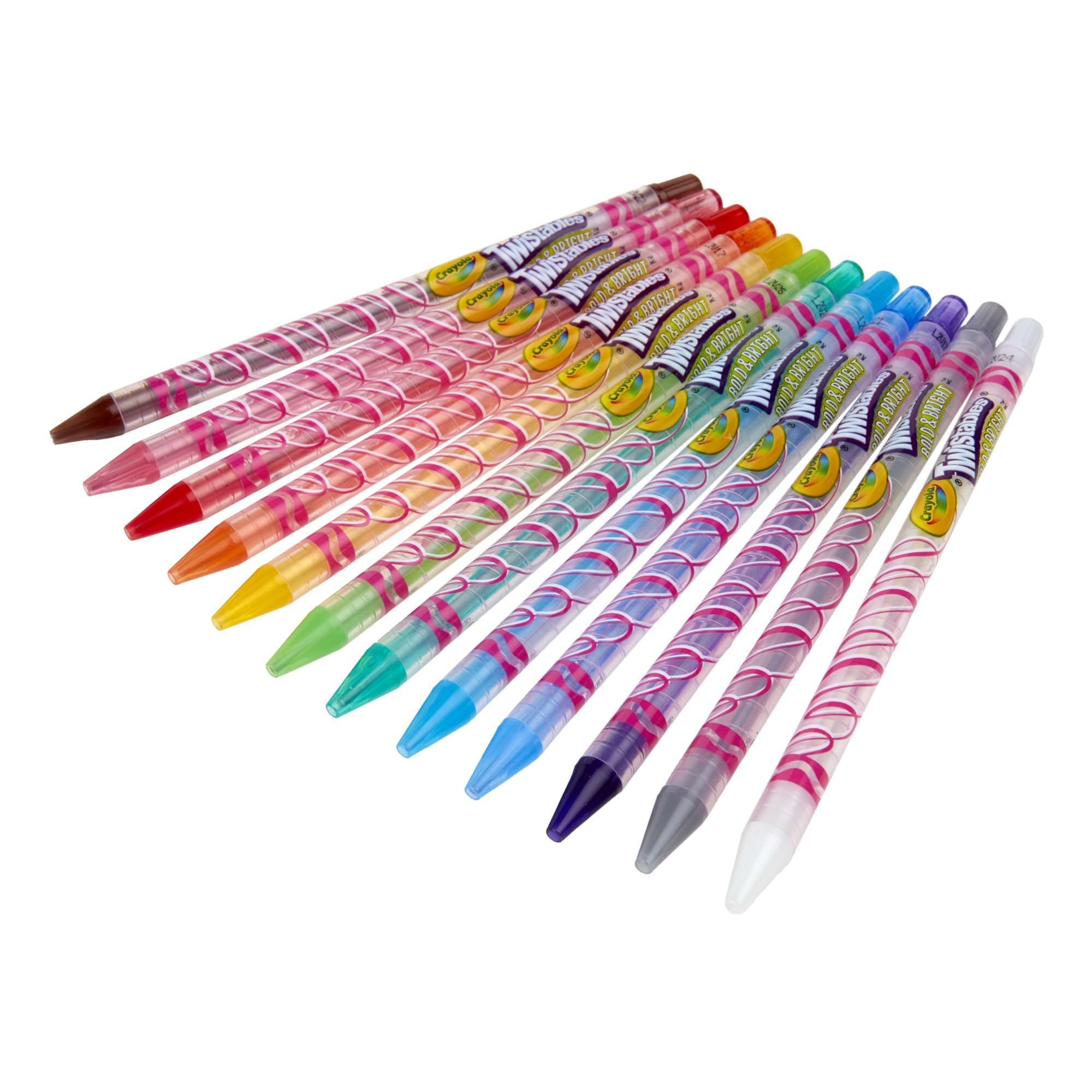 Crayola Radierbare, verdrehbare Buntstifte, 12 Stück, Mehrfarbig