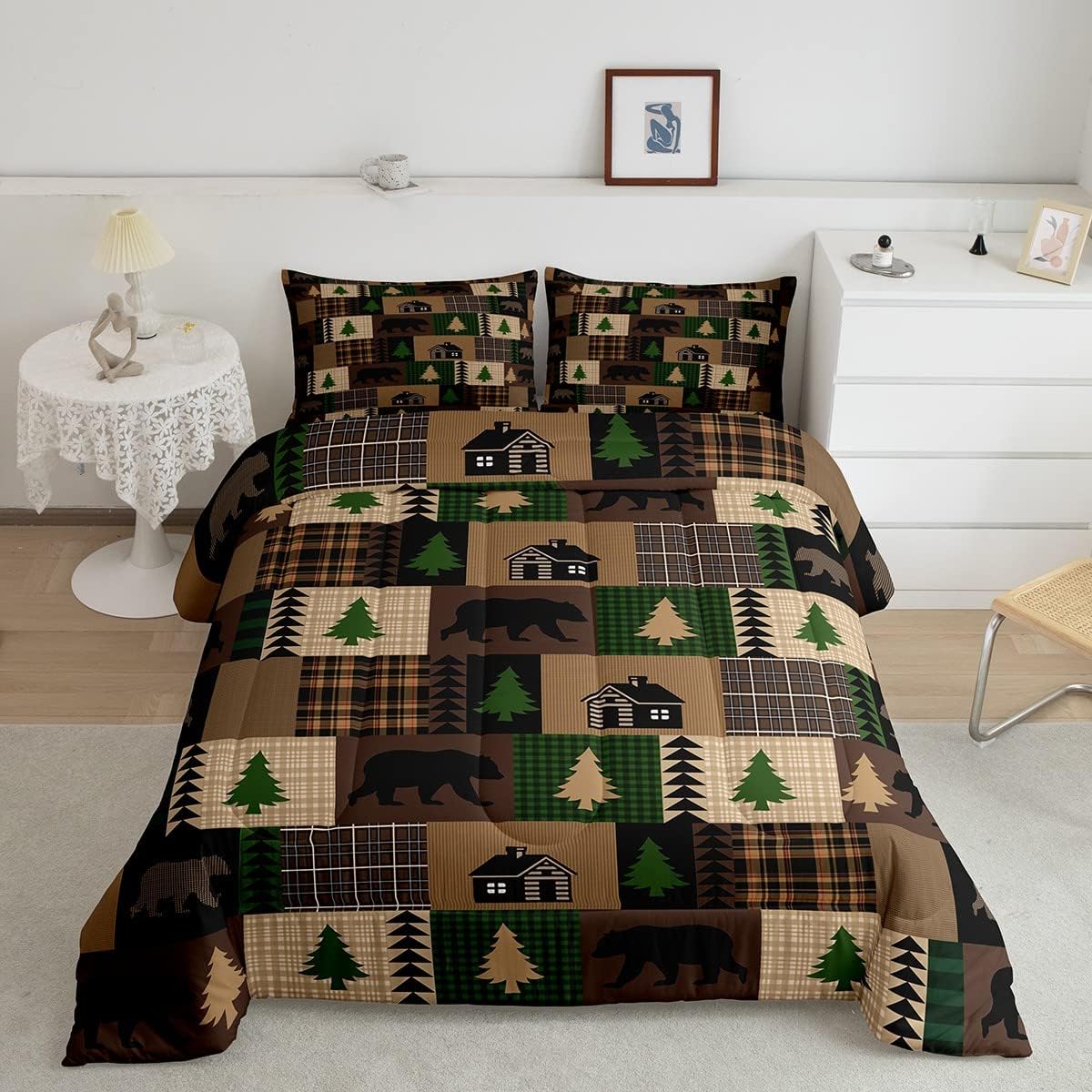 Lodge Cabin Comforter Camping Themed Bedding Sets & Collections Rustic Farmhouse