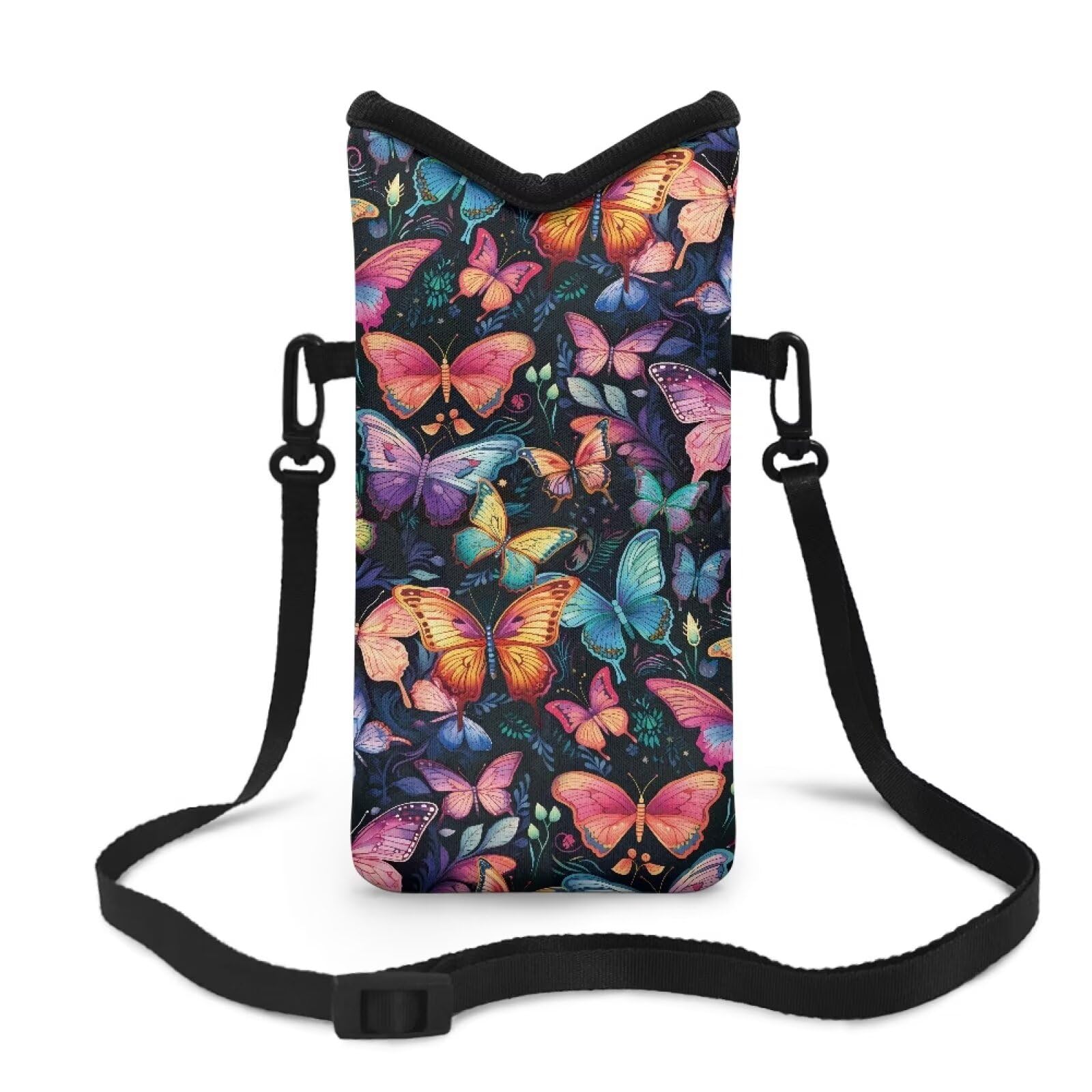 Neoprene Small Crossbody Bag with Adjustable Strap Water-Resistant Portable Cellphone Pouch for Travel Outings