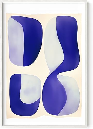 Miniatura 99 de HAUS AND HUES Arte abstracto moderno para pared, arte de sala de estar azul y verde, obra de arte moderna para paredes, imagen minimalista para sala