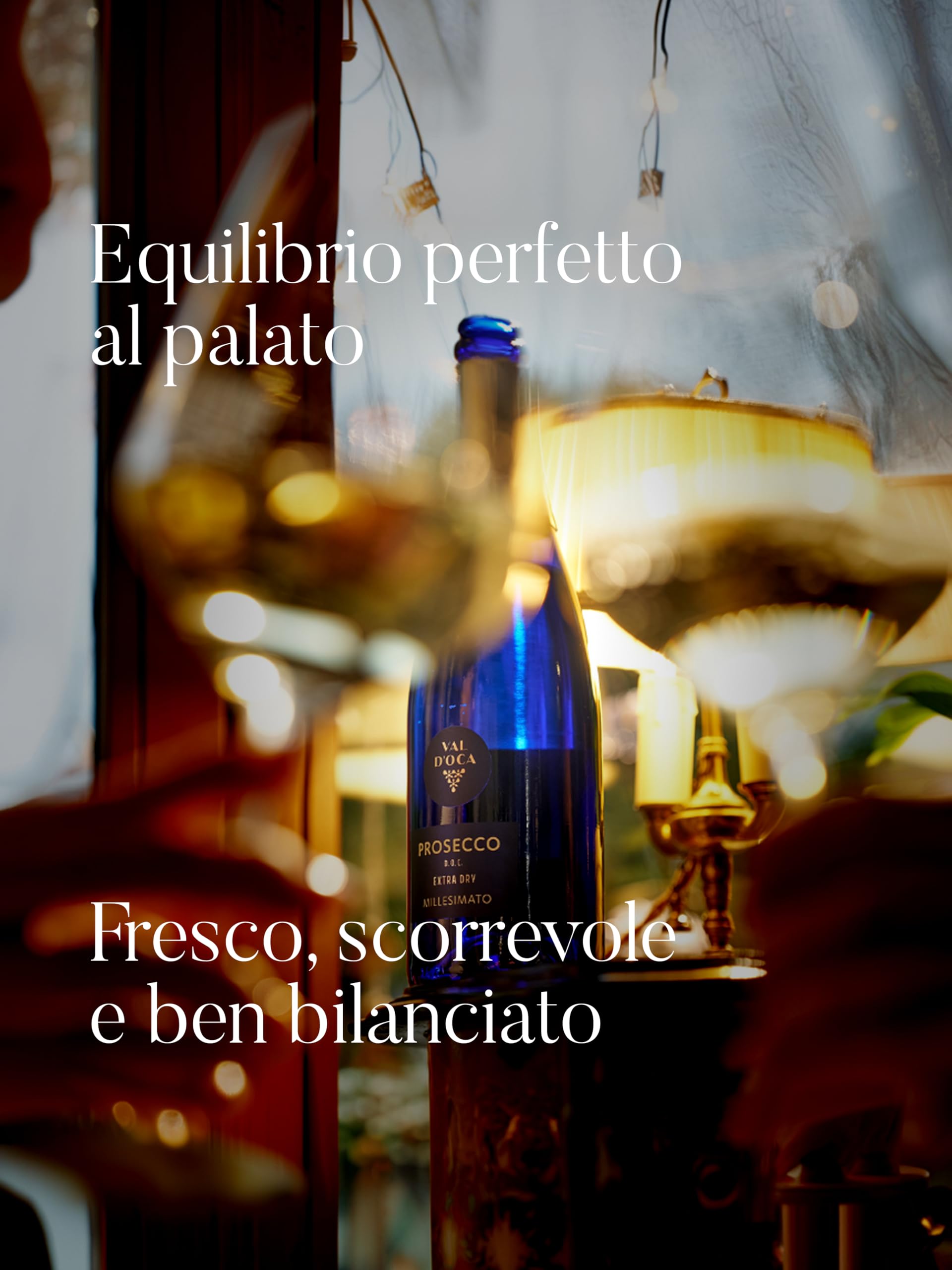 VAL D'OCA - Blu Millesimato - Prosecco DOC Extra Dry Millesimato - 6 Bottiglie da 750 ml