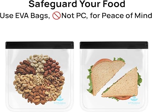 Miniatura 4 de Staunch- 3 piezas, bolsas de aseo de tocador, color rojo, artículos de tocador transparentes, bolsas Ziplock de 1 cuarto de galón.., Verde, Neceser