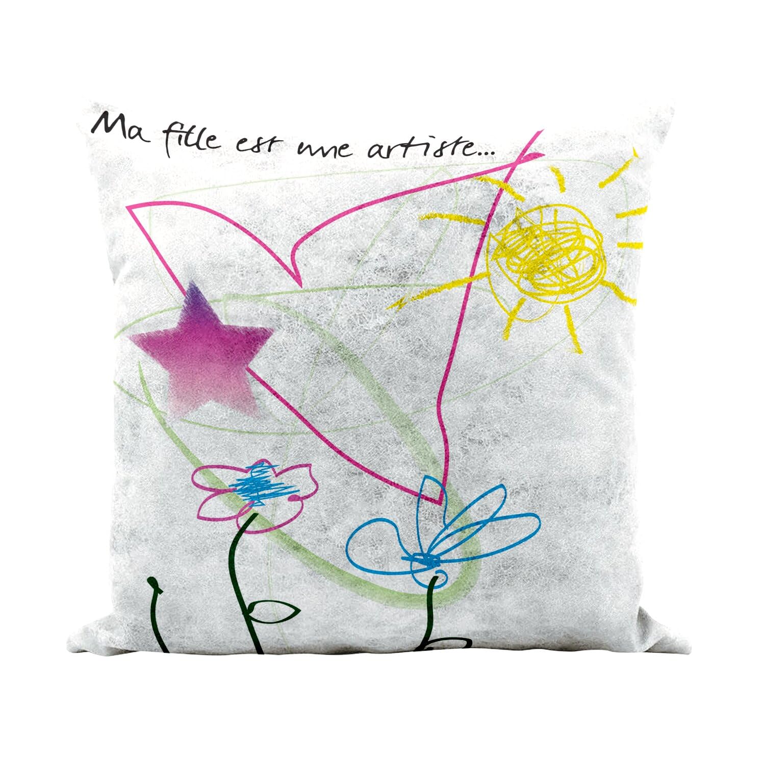 Coussin blanc 40x40 cm en similicuir toucher cuir haut de gamme