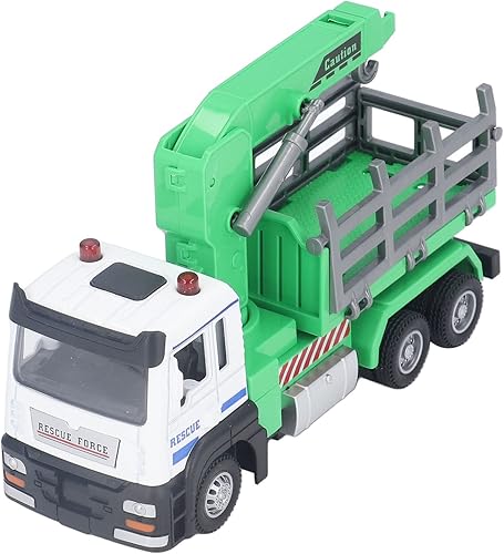 Miniatura 7 de Camión de madera Juguete 132 Modelo de vehículo de registro con efecto de música ligera para 6 años de edad arriba (verde)