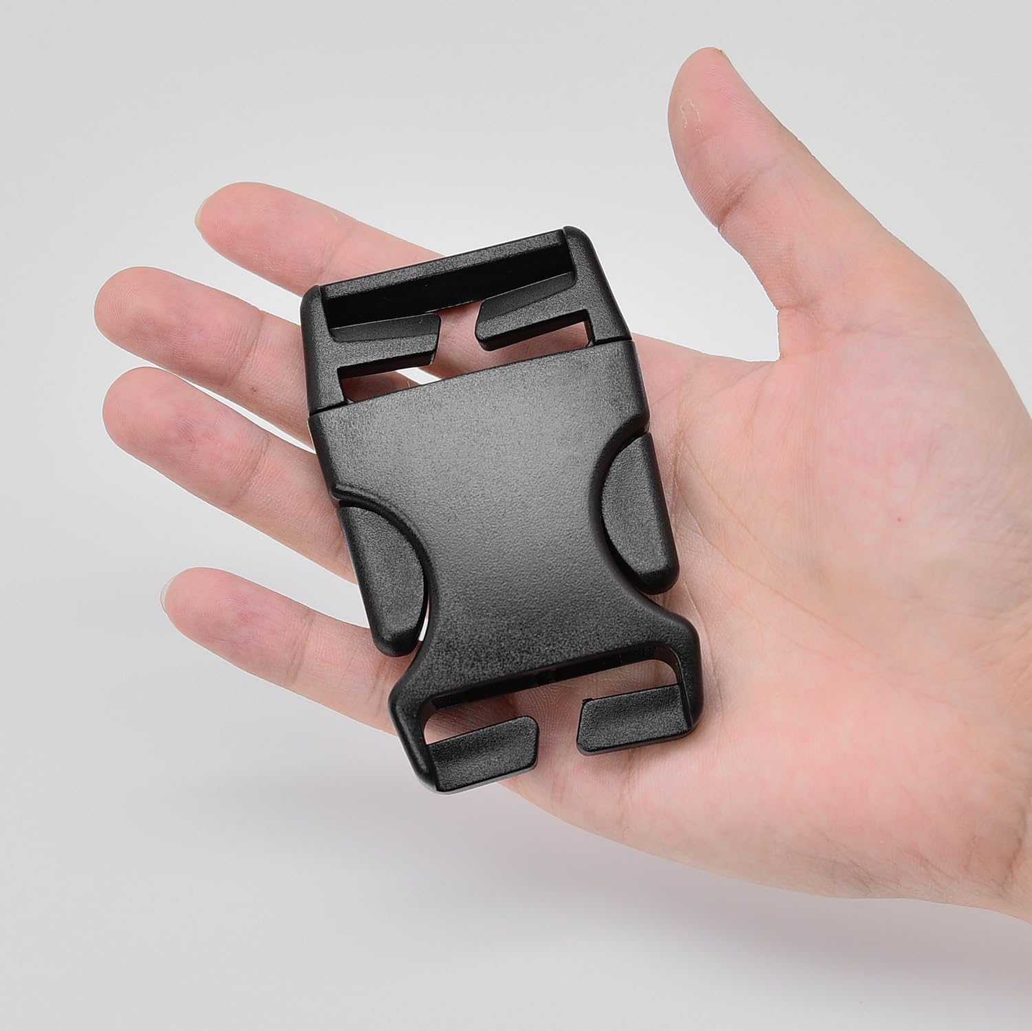 Surf turtle Quick Release Buckle,38mm/1.5inch Black Plastic Buckles No Sewing Required for Backpack Bag (4pcs)