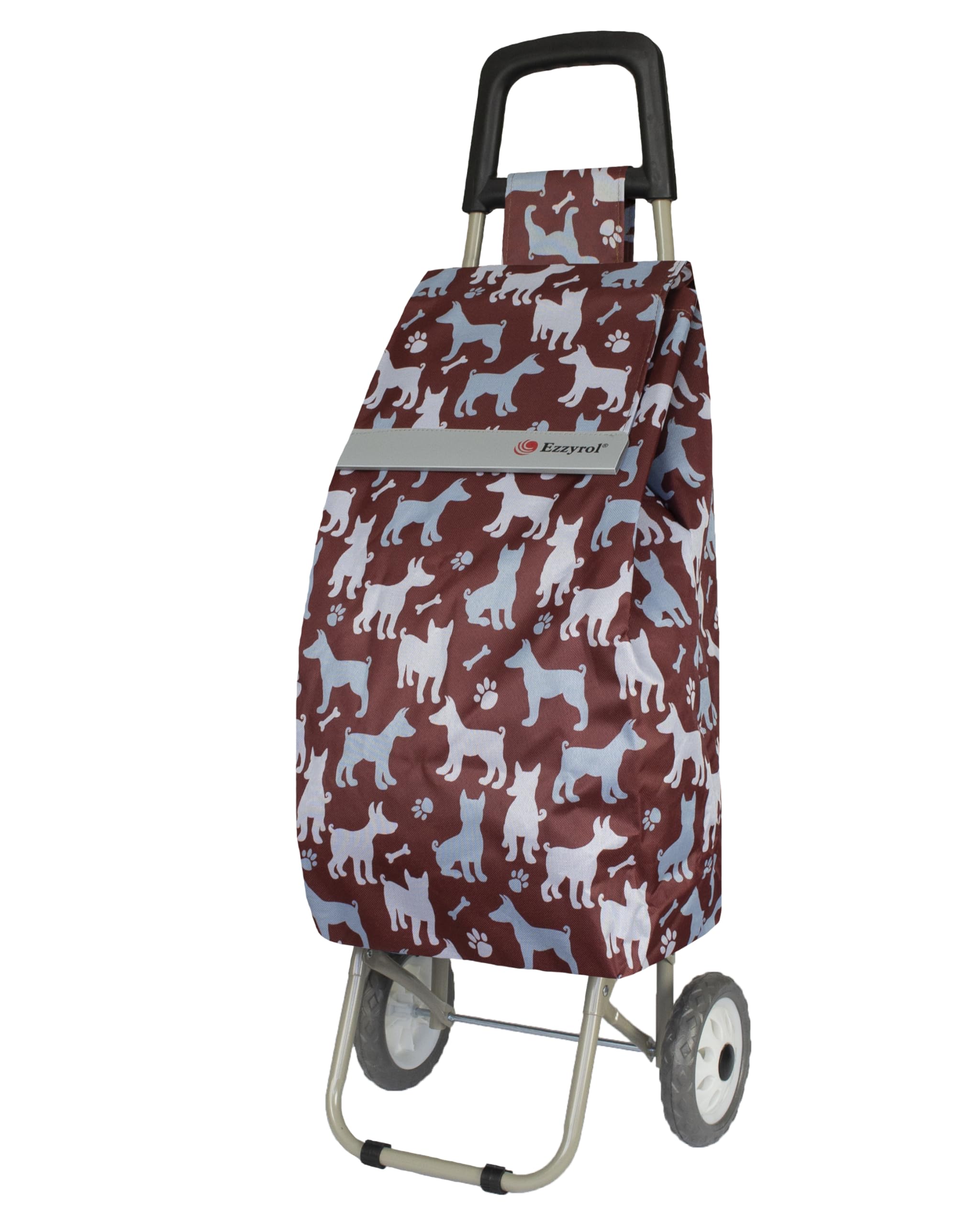 Dog Pattern Lightweight Shopping Trolley Strong Large (Red)