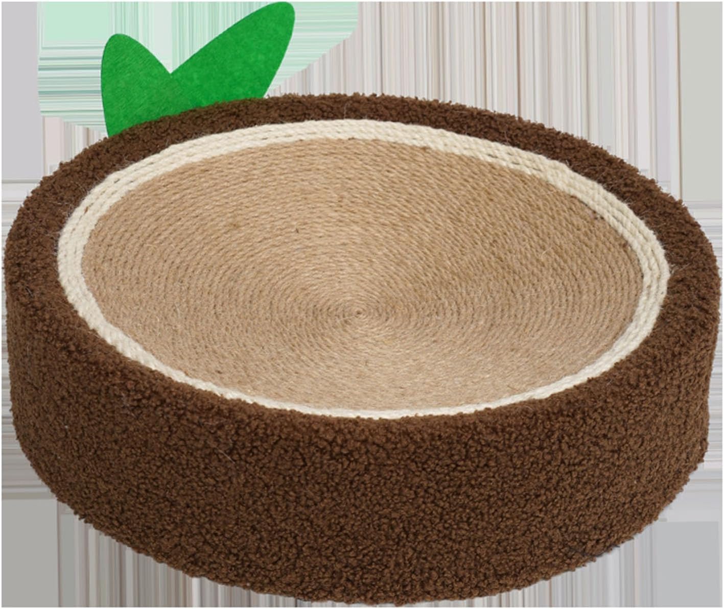 review Sisal Weave Cat Scratching Pad, Round Cat Scratch Bowl, Sisal Cat Scratcher Board, Comfortable Sisal Lasting Cat Scratching Bed for Amusement Rest