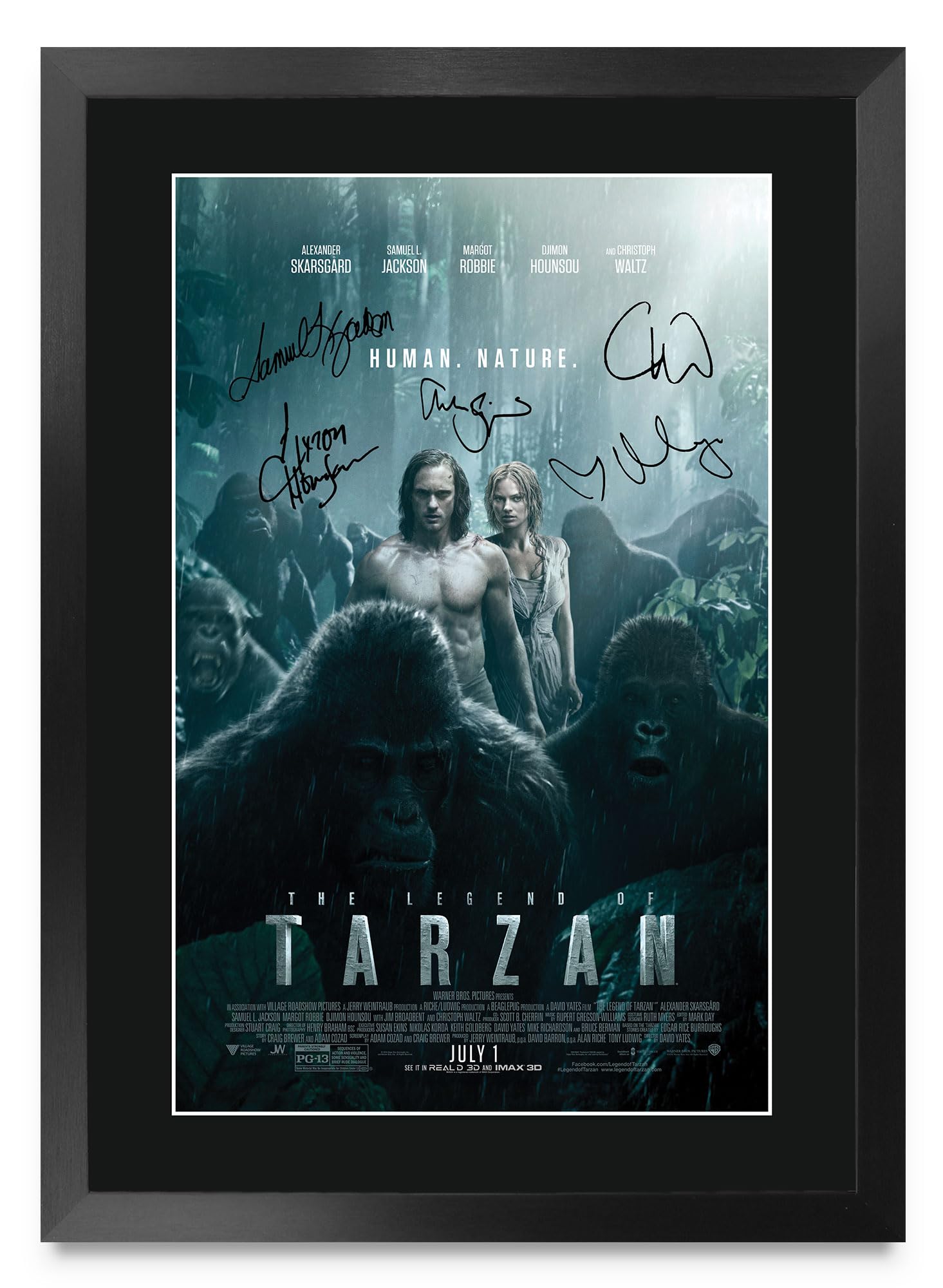 Cuadro enmarcado de colección Tarzan 2016 con firma impresa de Alexander Skarsgård 8