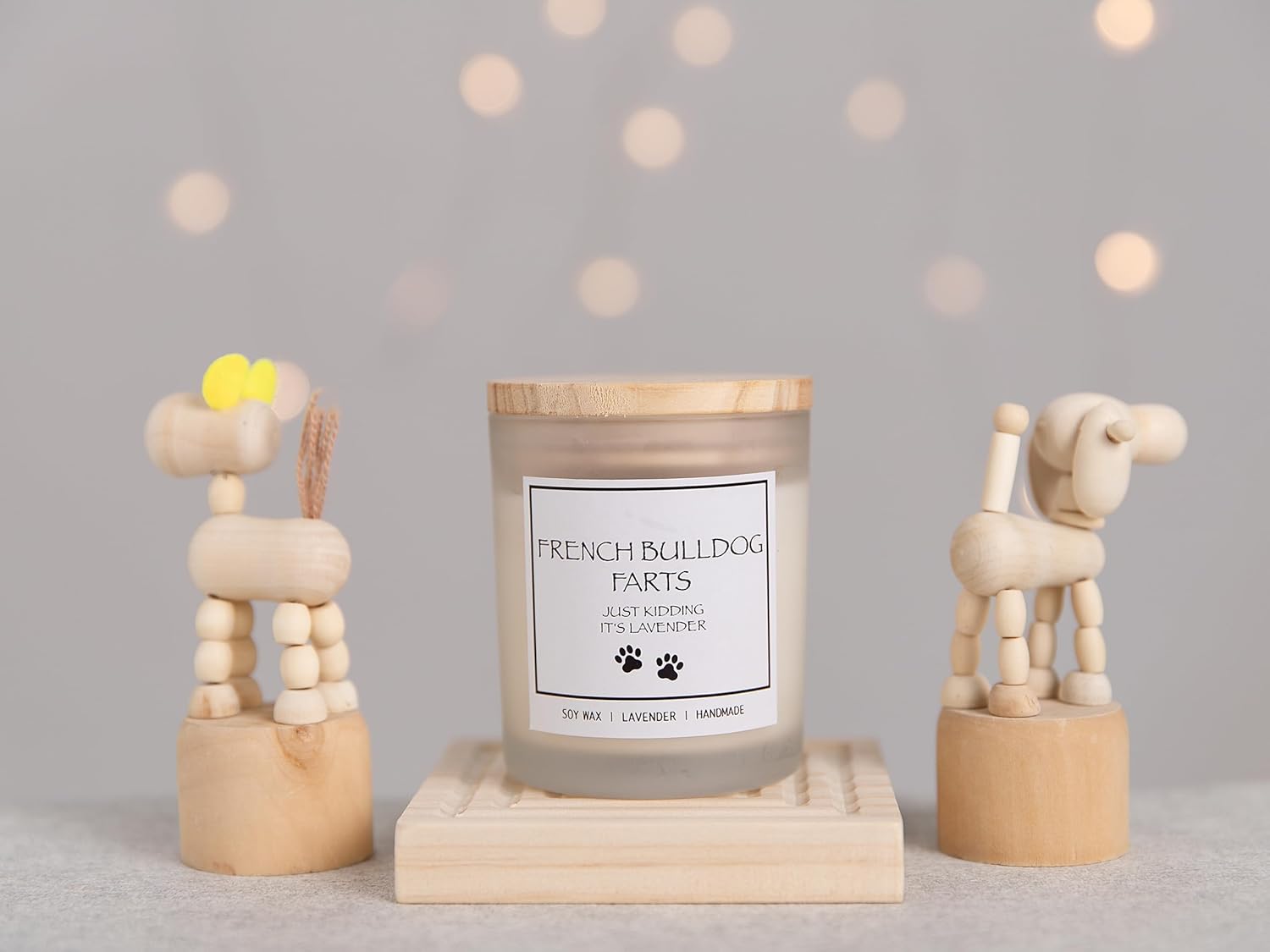 French Bulldog Gifts & Decor, French Bulldog Gifts for Women, Dog Mom Gift for Women, Dog Farts Candle, Pet Friendly Lavender Scented Candle, Natural Soy Wax & Natural Essential Oils - Image 3