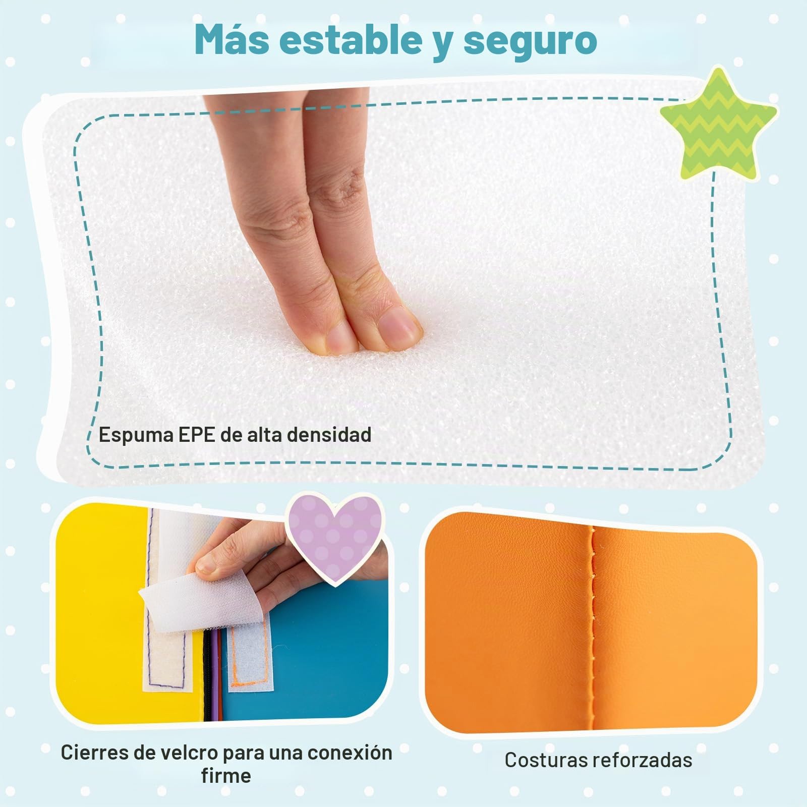 FANTASK Juego de Bloques de construcción de Espuma, con túnel, para Escalar, para niños, Multicolor