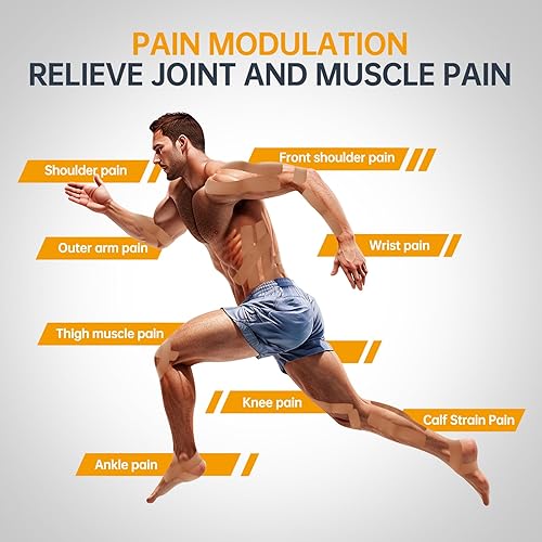 Miniatura 2 de Dimora Kinesiology Tape - 4 rollos de cinta atlética de algodón elástico, 65.6 pies, 80 tiras precortadas en total, cinta adhesiva deportiva de