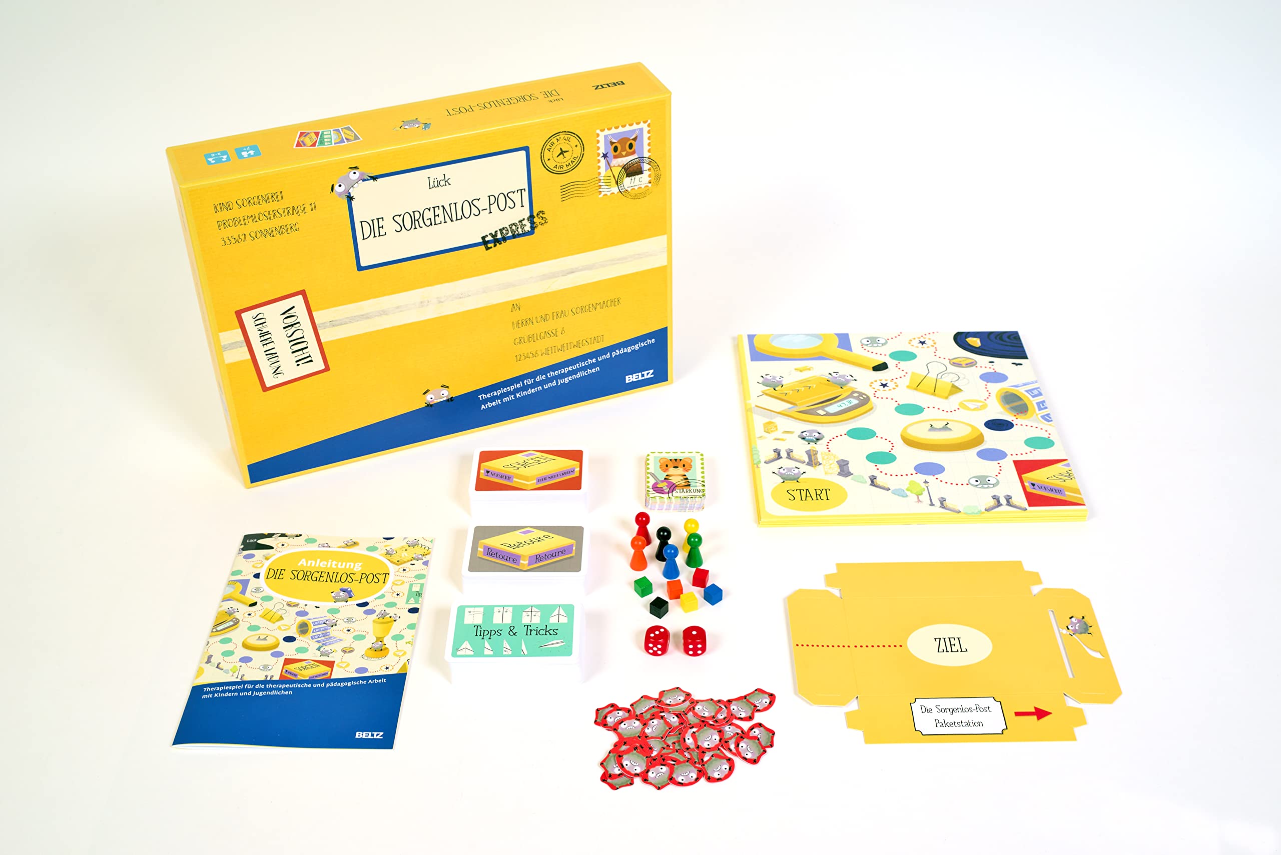 Die Sorgenlos-Post: Therapiespiel für die therapeutische und pädagogische Arbeit mit Kindern und Jugendlichen. Brettspiel 33,5 x 23,1 x 5,5 cm (Beltz Therapiespiele)