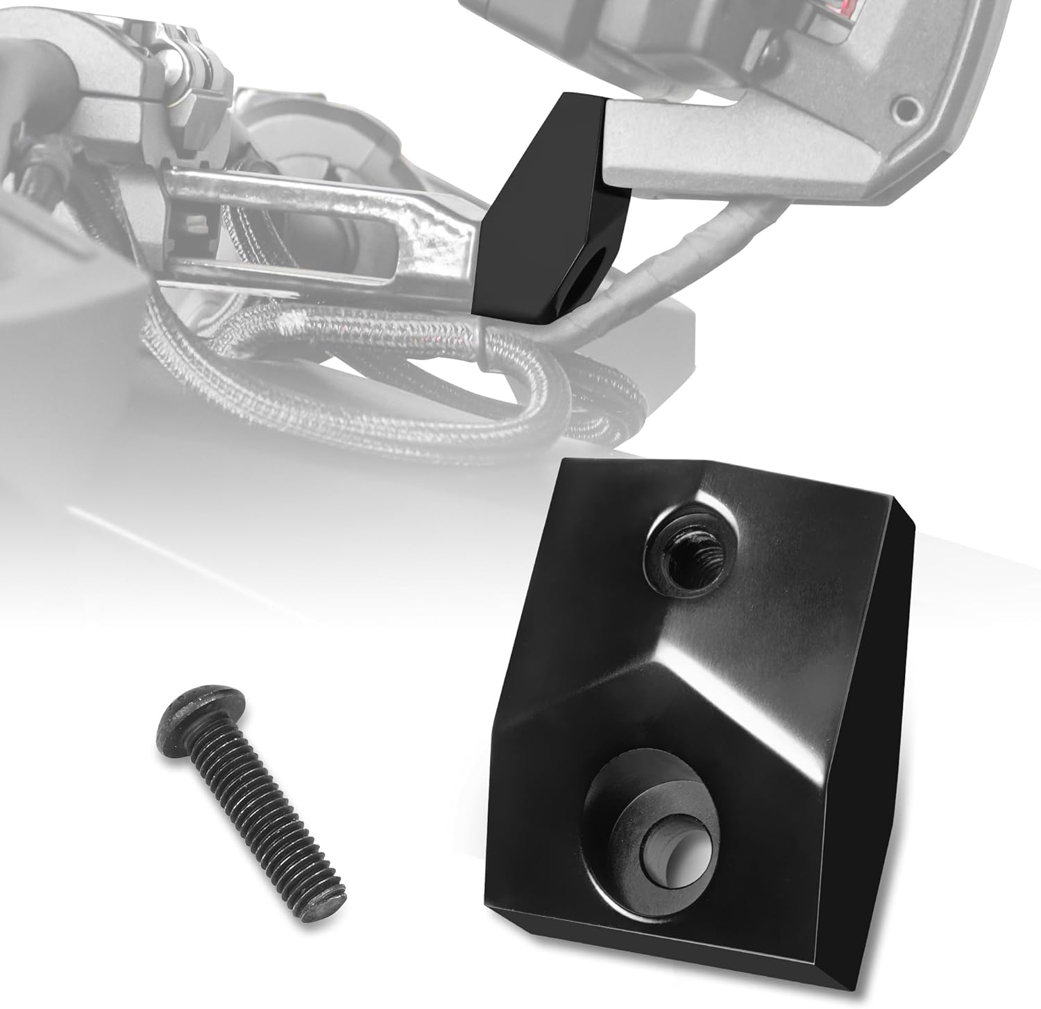 Aluminum Handlebar Riser Fit for Can-AM Ryker 600/900 / Rally (2019-2025) & Sport (2022-2025) 2" Up & 7/8" Back Handle Bar Risers Mount Clamp Adaptor #41-418