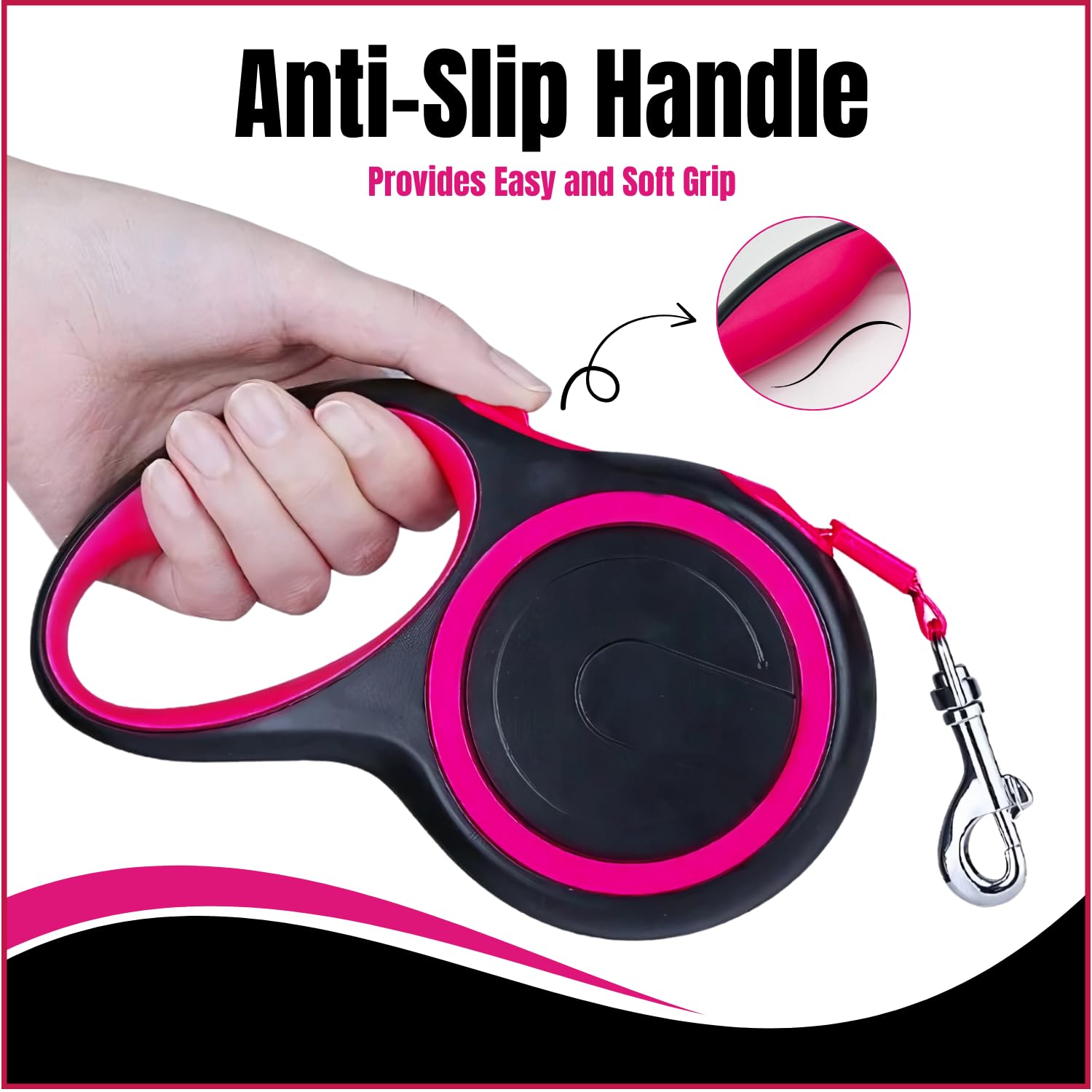 PetBuds Retractable Dog Lead, Heavy-Duty Extendable Leash for Small to Medium Dogs Strong Nylon Tape Ribbon - Image 2