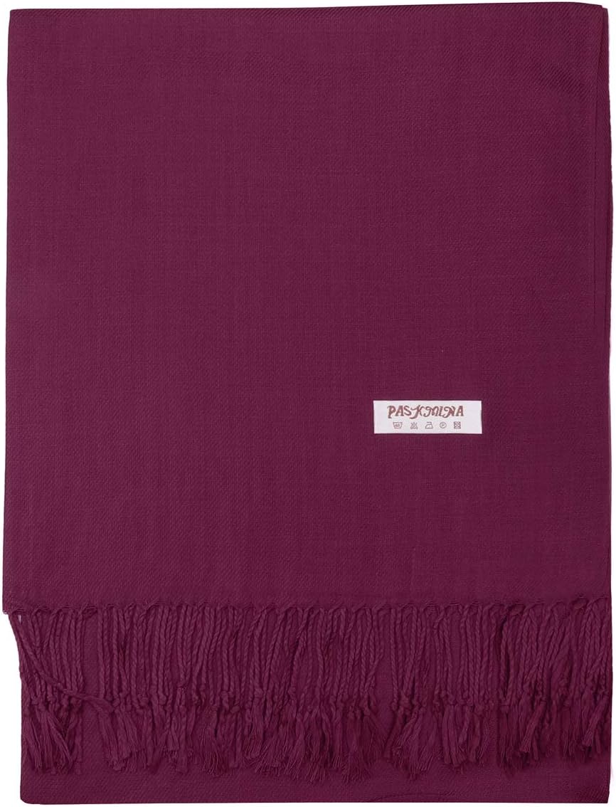 Falari Women's Soft Solid Color Pashmina Shawl Wrap Scarf Wedding Favors Bride Bridesmaid Gifts Evening Dress - Image 7