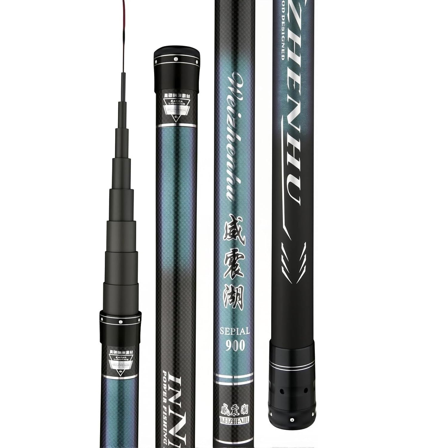 HUSHDML Telescopic Carbon Fishing Rod (8m–13m) Ultralight Super-Stiff fishing rod Suitable for Rivers, Lakes and Reservoirs Hand-Held Fishing Rods(10m)