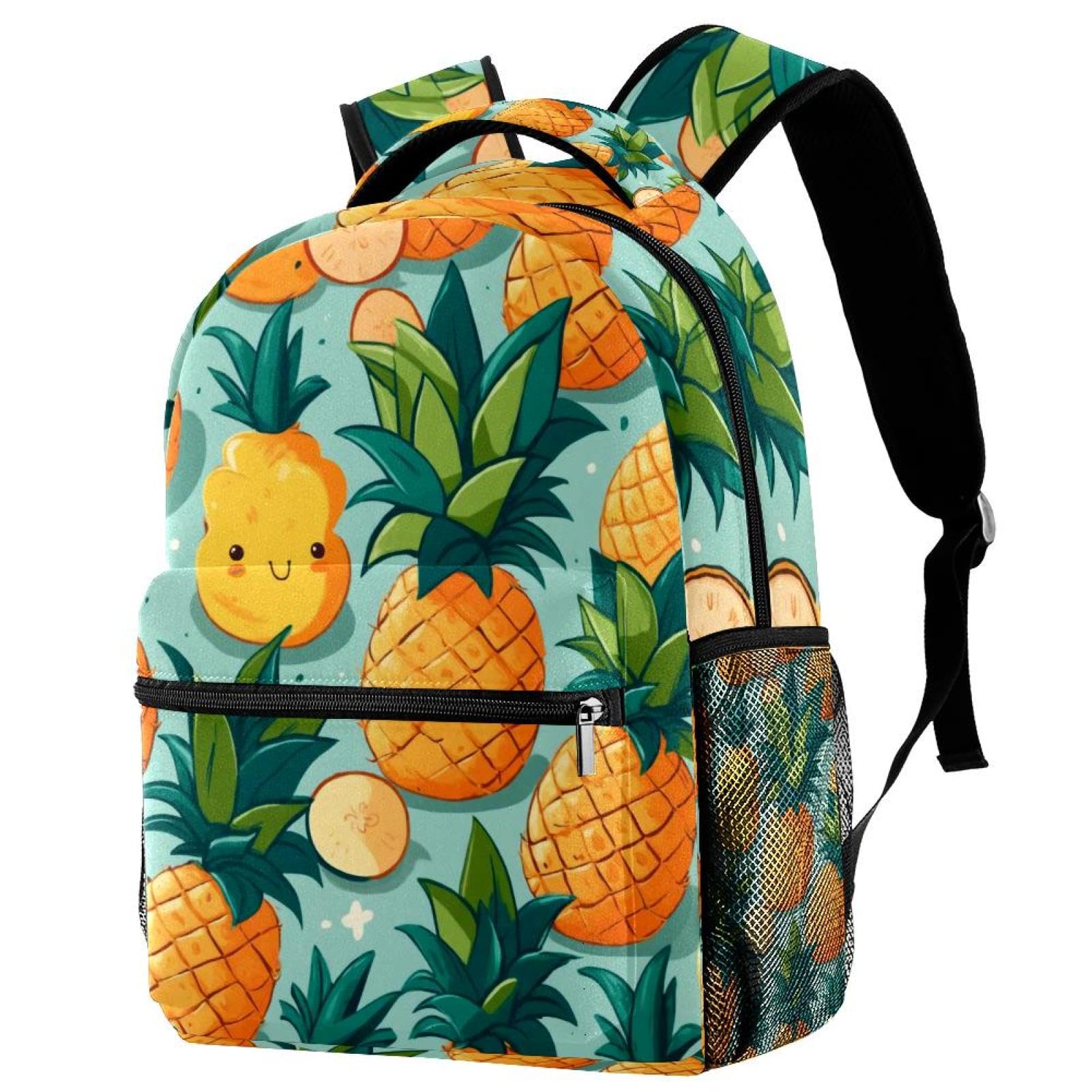 Bolsa para laptop y mochila casual para libros unisex con diseño de flores 7